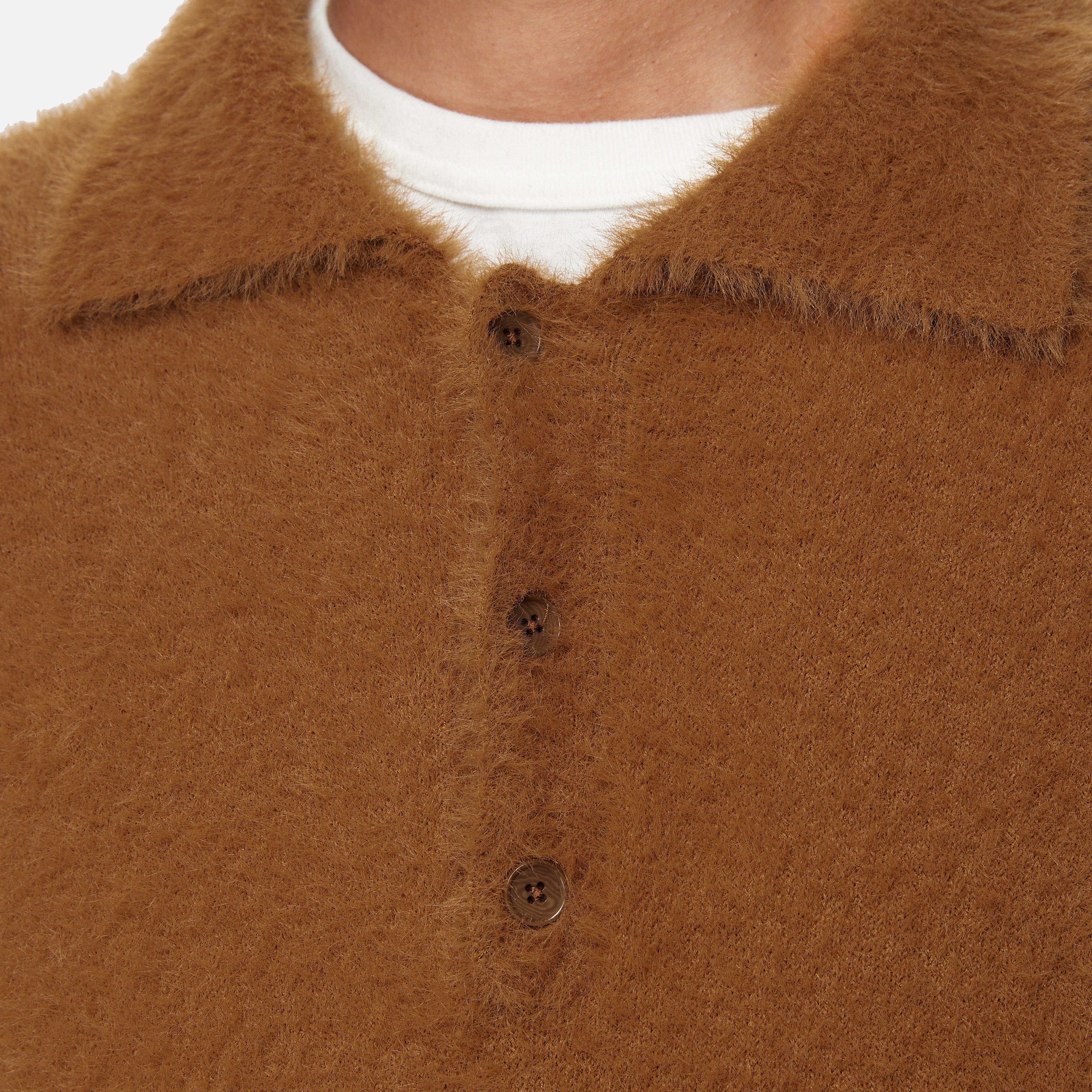 Wood Wood Sebastian Brush Knit Polo Shirt