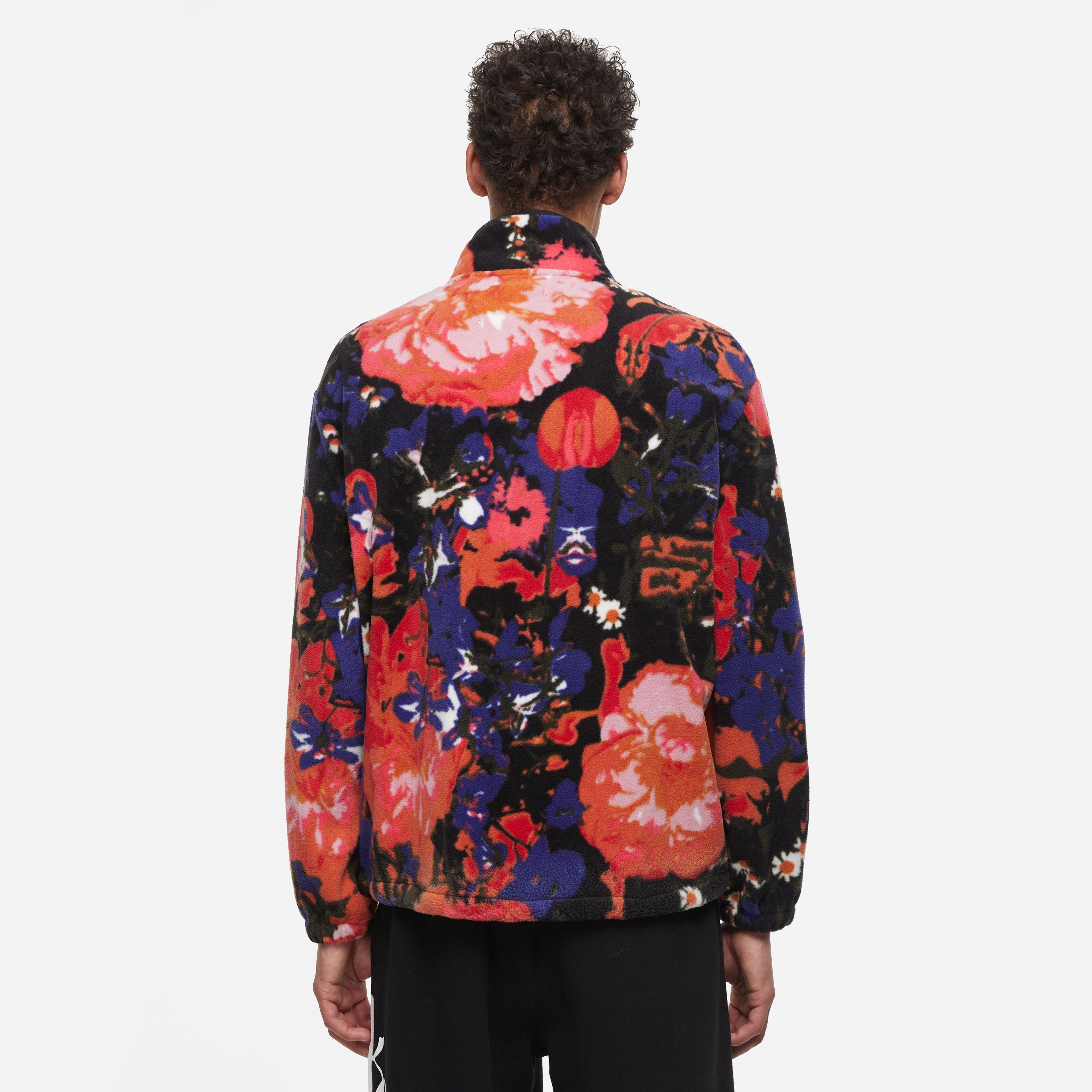 Awake NY Floral Print Fleece Jacket