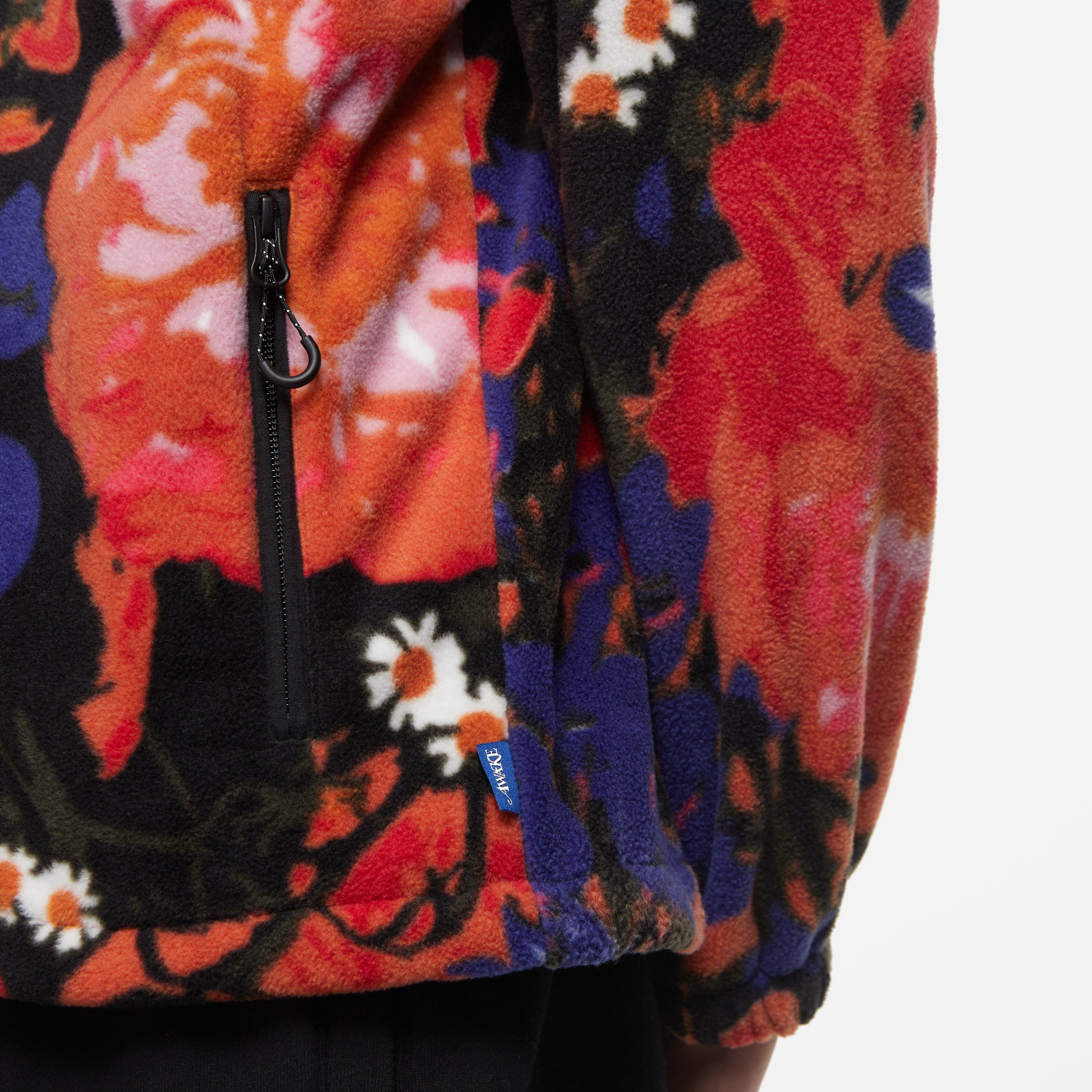 Awake NY Floral Print Fleece Jacket