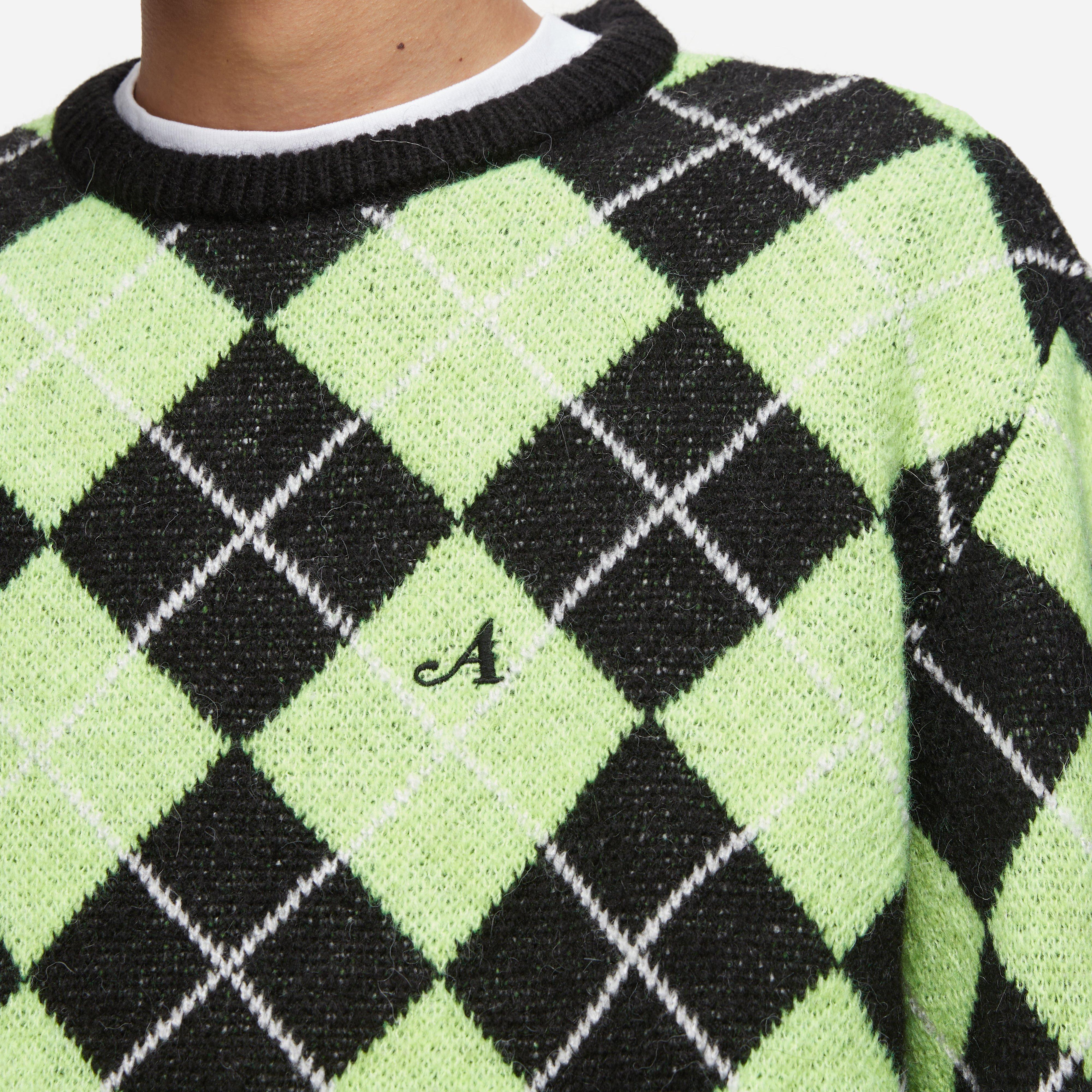 Awake NY Argyle Mohair Knit Jumper