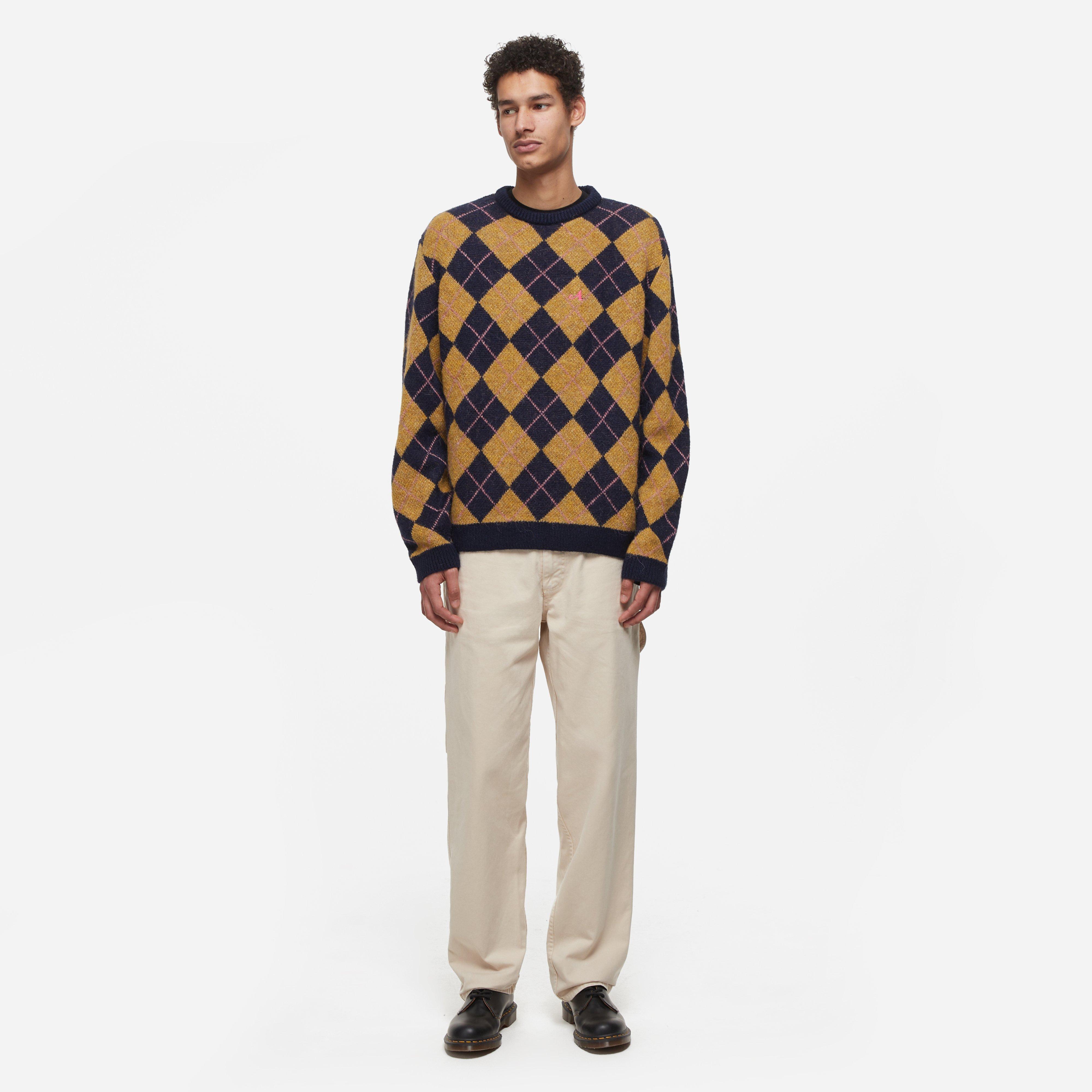Awake NY Argyle Mohair Knit Jumper
