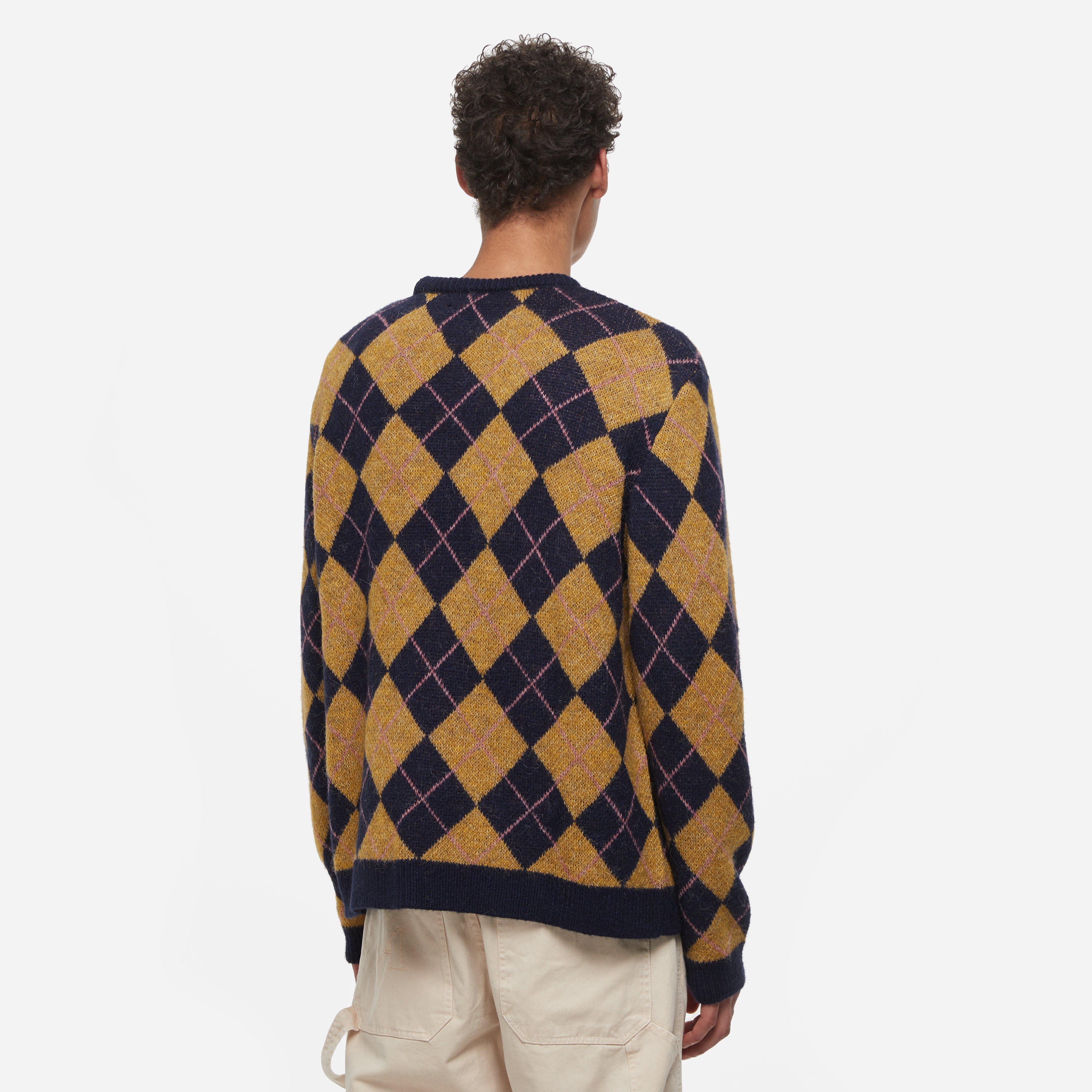 Awake NY Argyle Mohair Knit Jumper