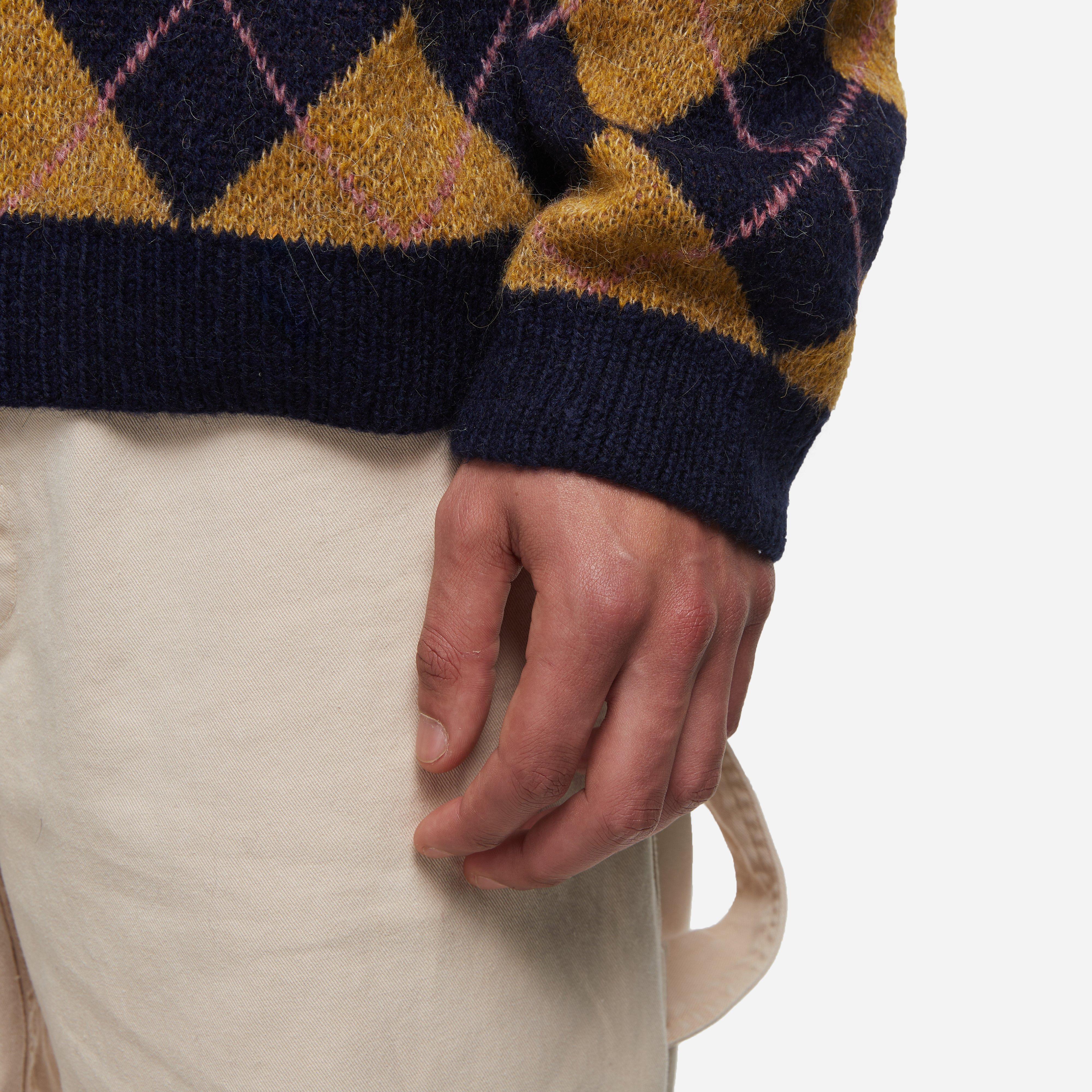 Awake NY Argyle Mohair Knit Jumper