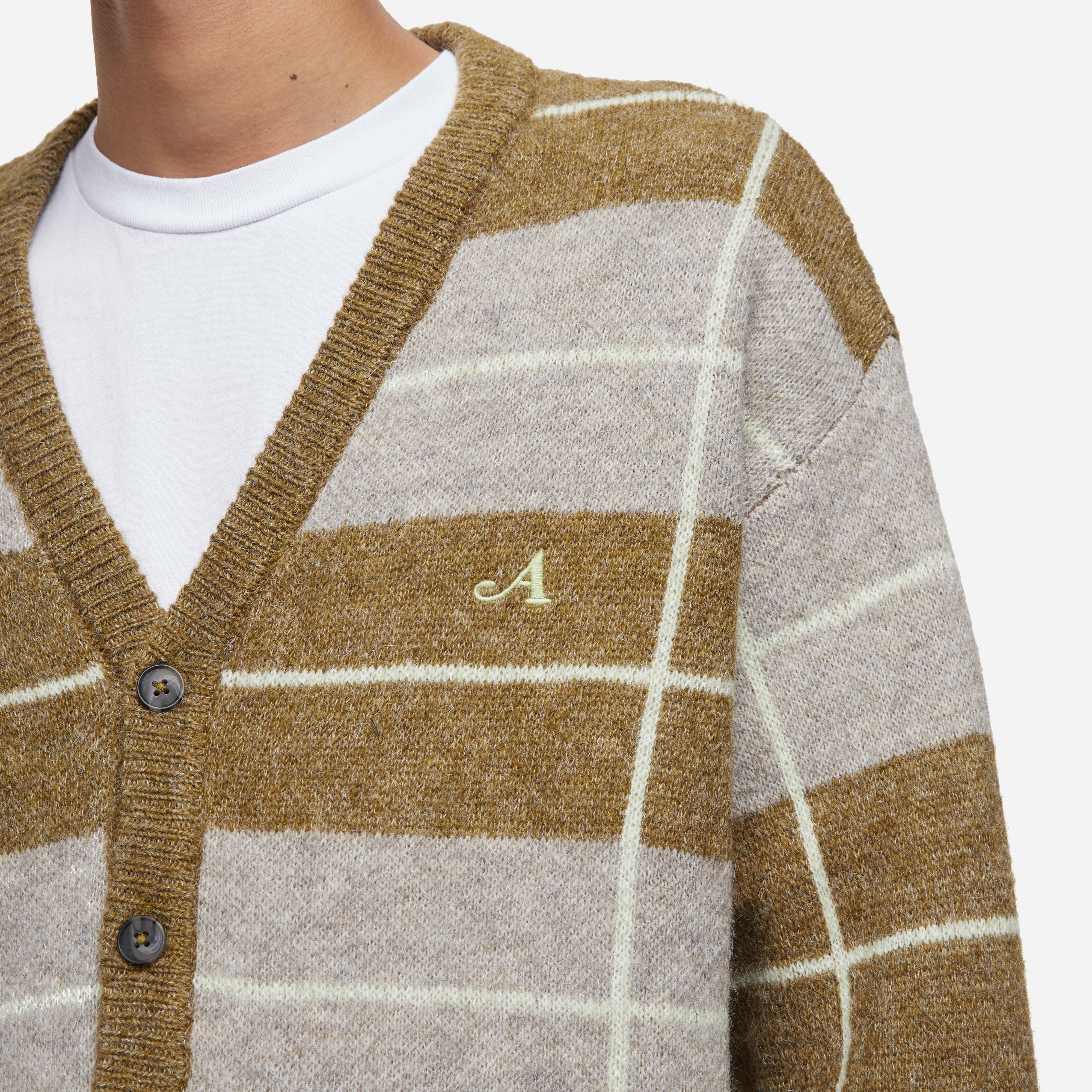 Awake NY Windowpane Mohair Cardigan