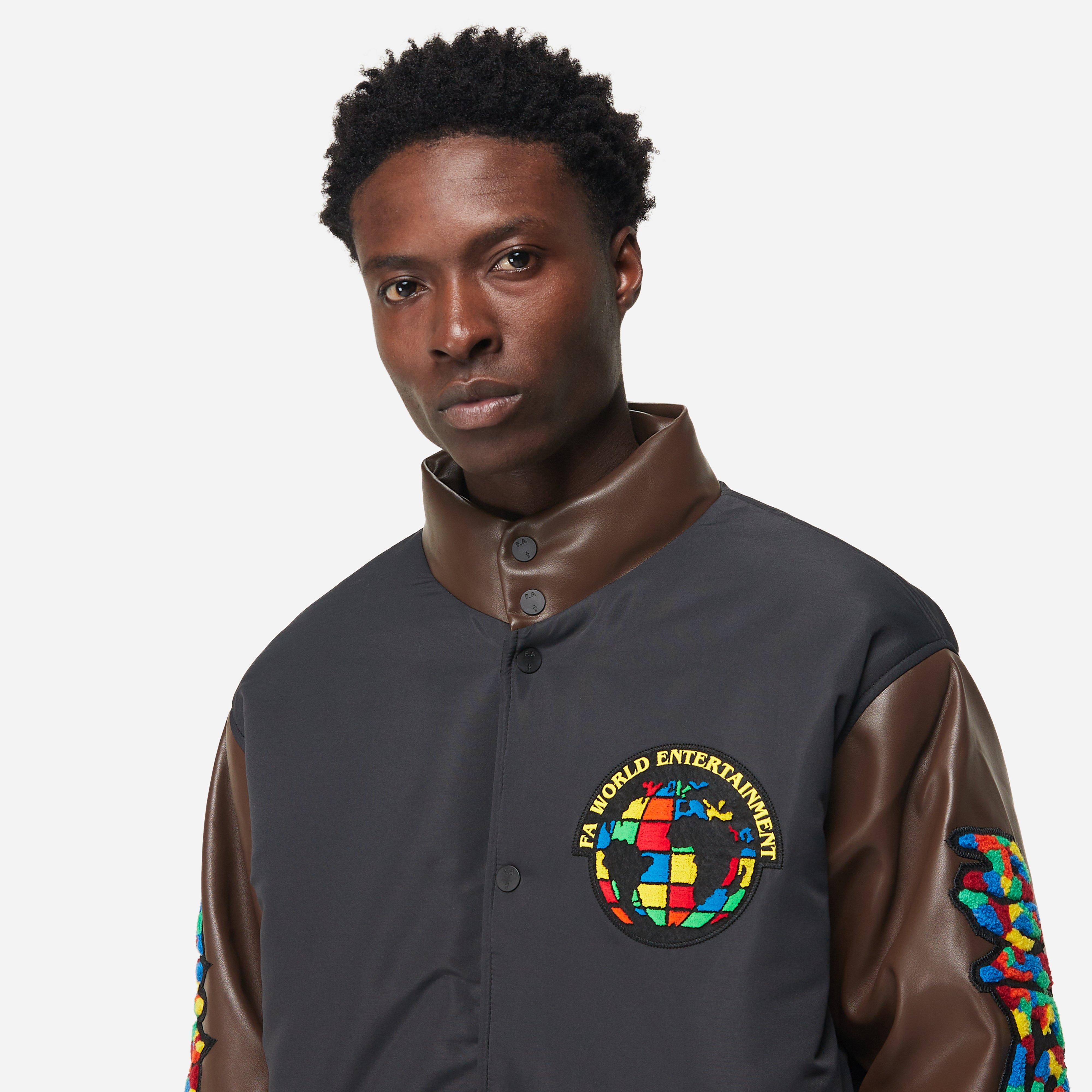 Fucking Awesome Gun Stamp Chenille Varsity Puffer