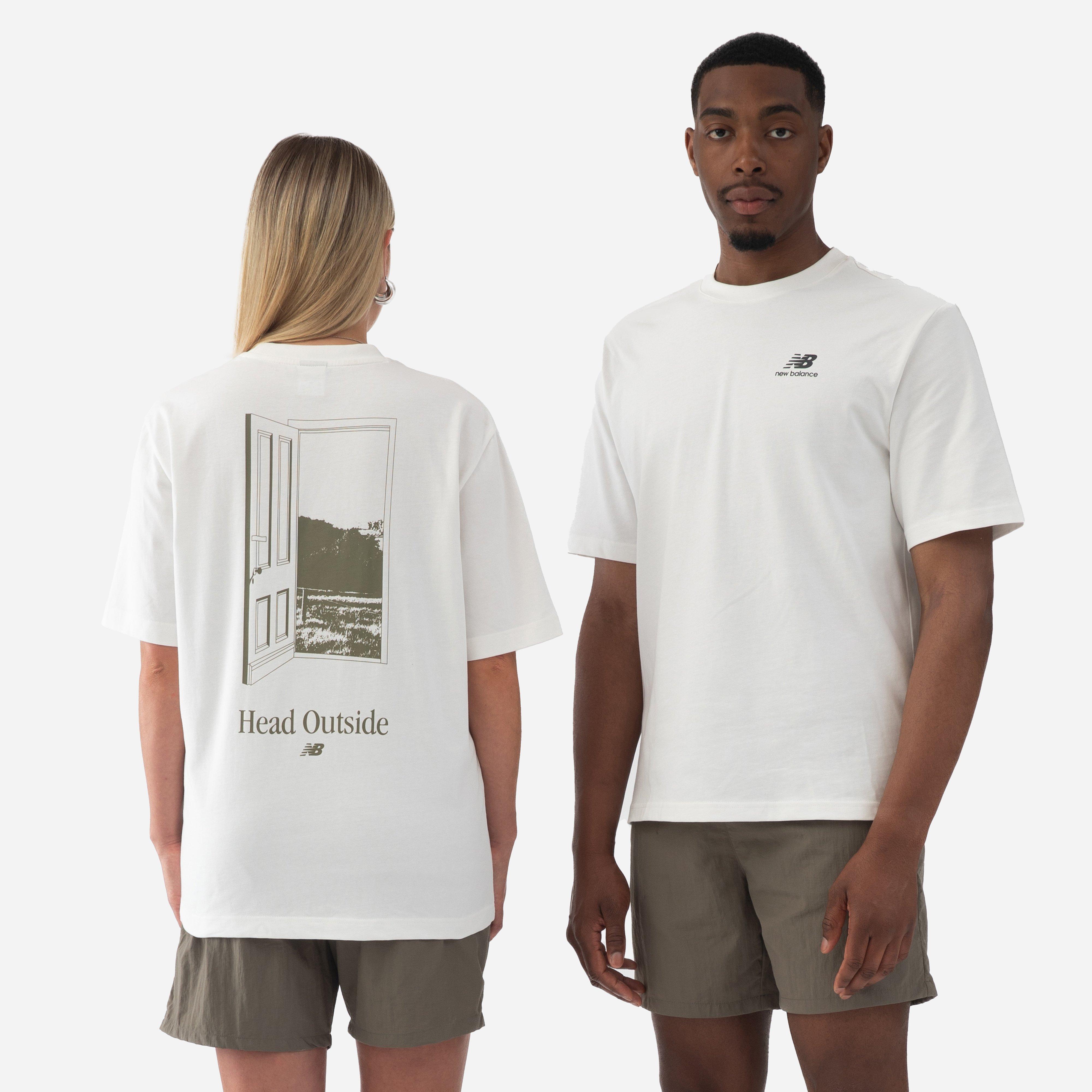 New balance white t shirt deals