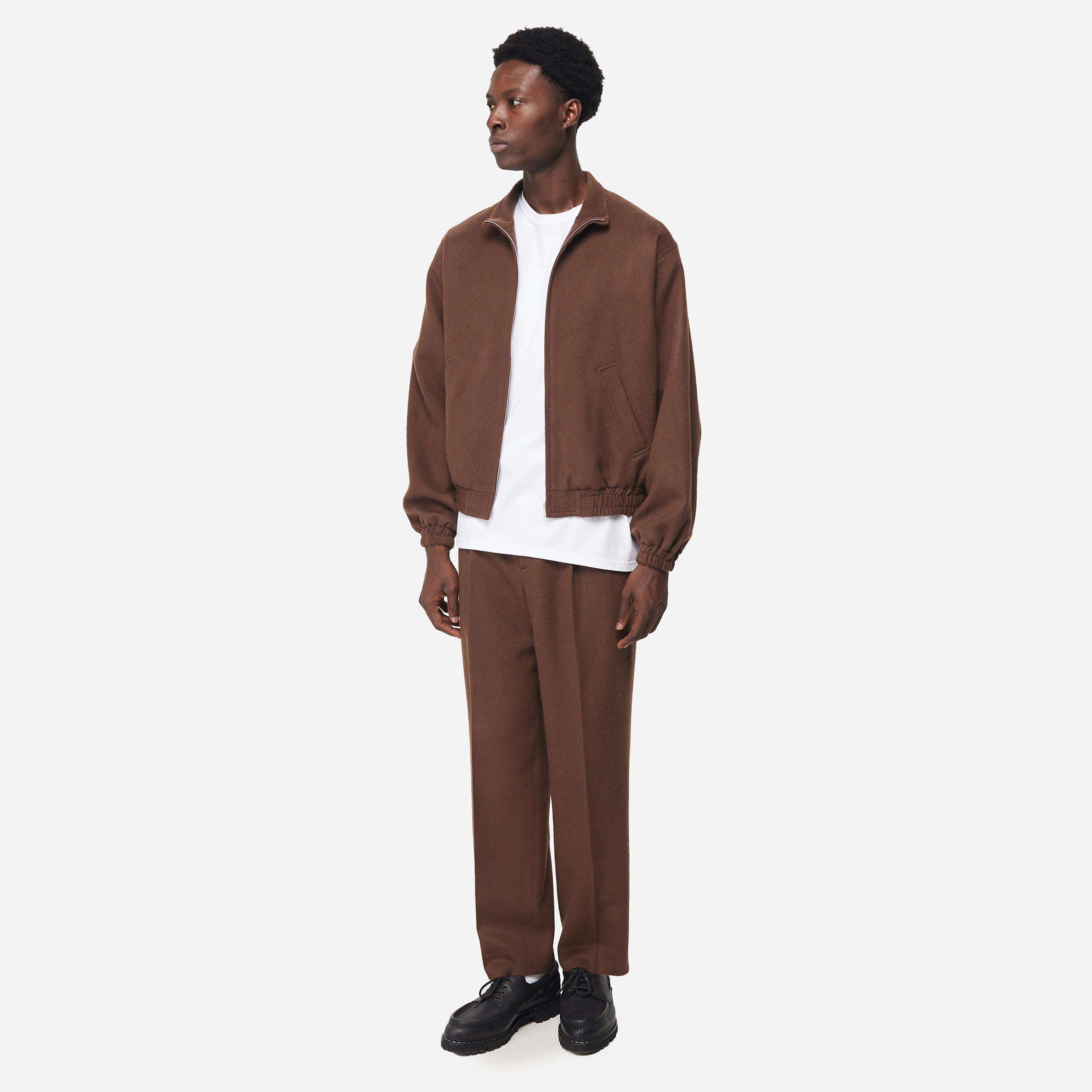 Brown Auralee Baby Camel Flannel Slack Trouser | HIP
