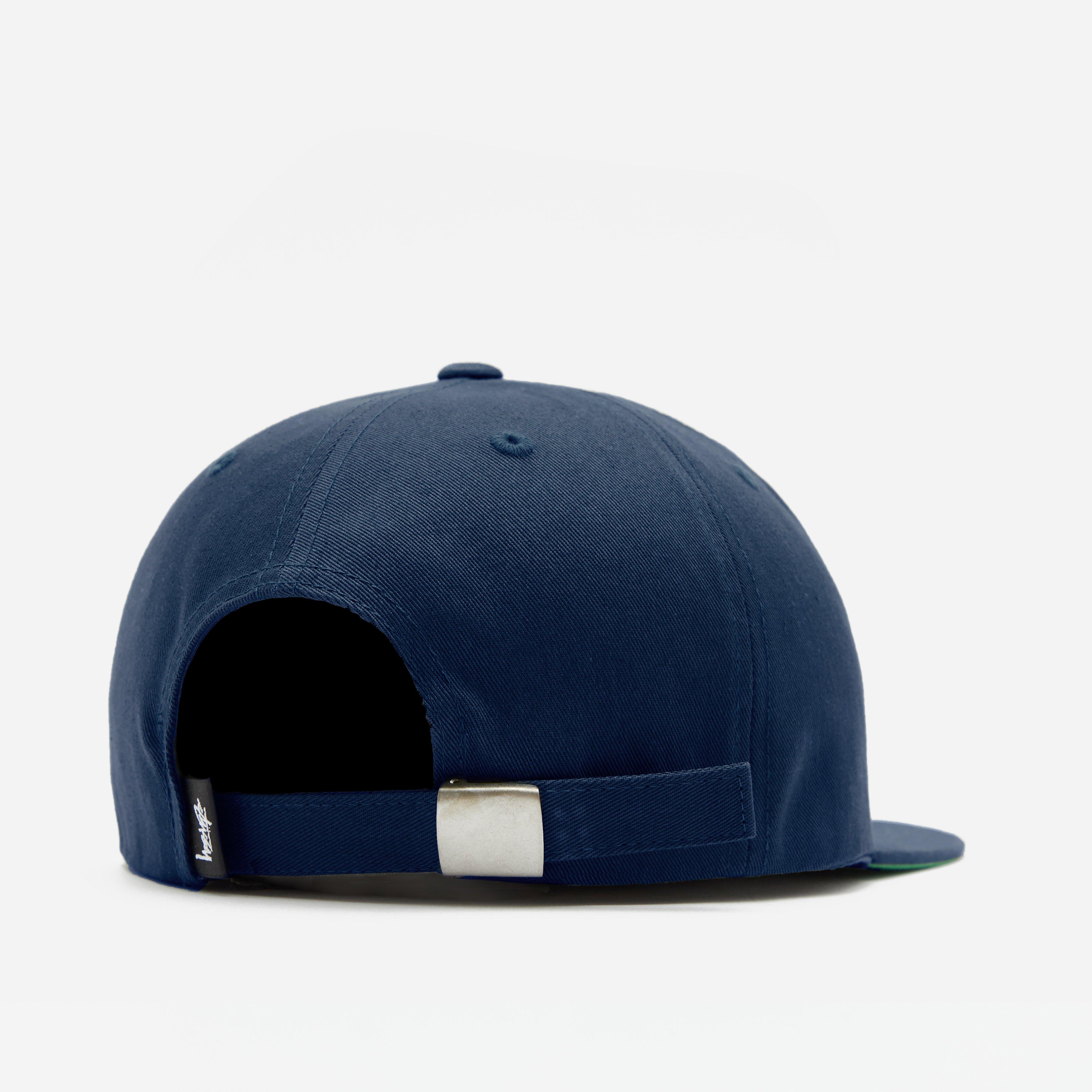 Navy Stussy Mid-Depth Basic Strapback Cap | HIP