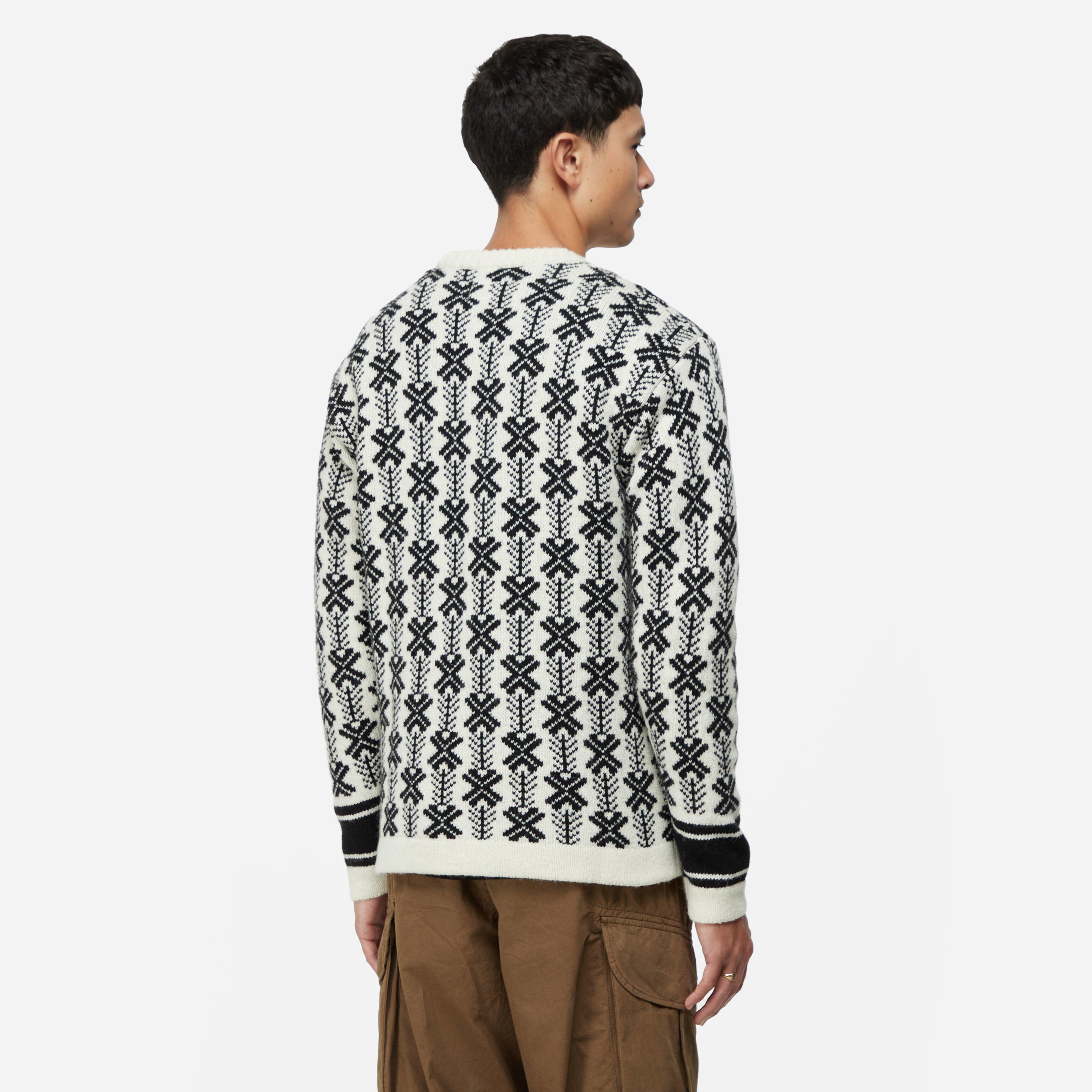 C.P. Company Wool Jacquard Logo Knit Sweatshirt