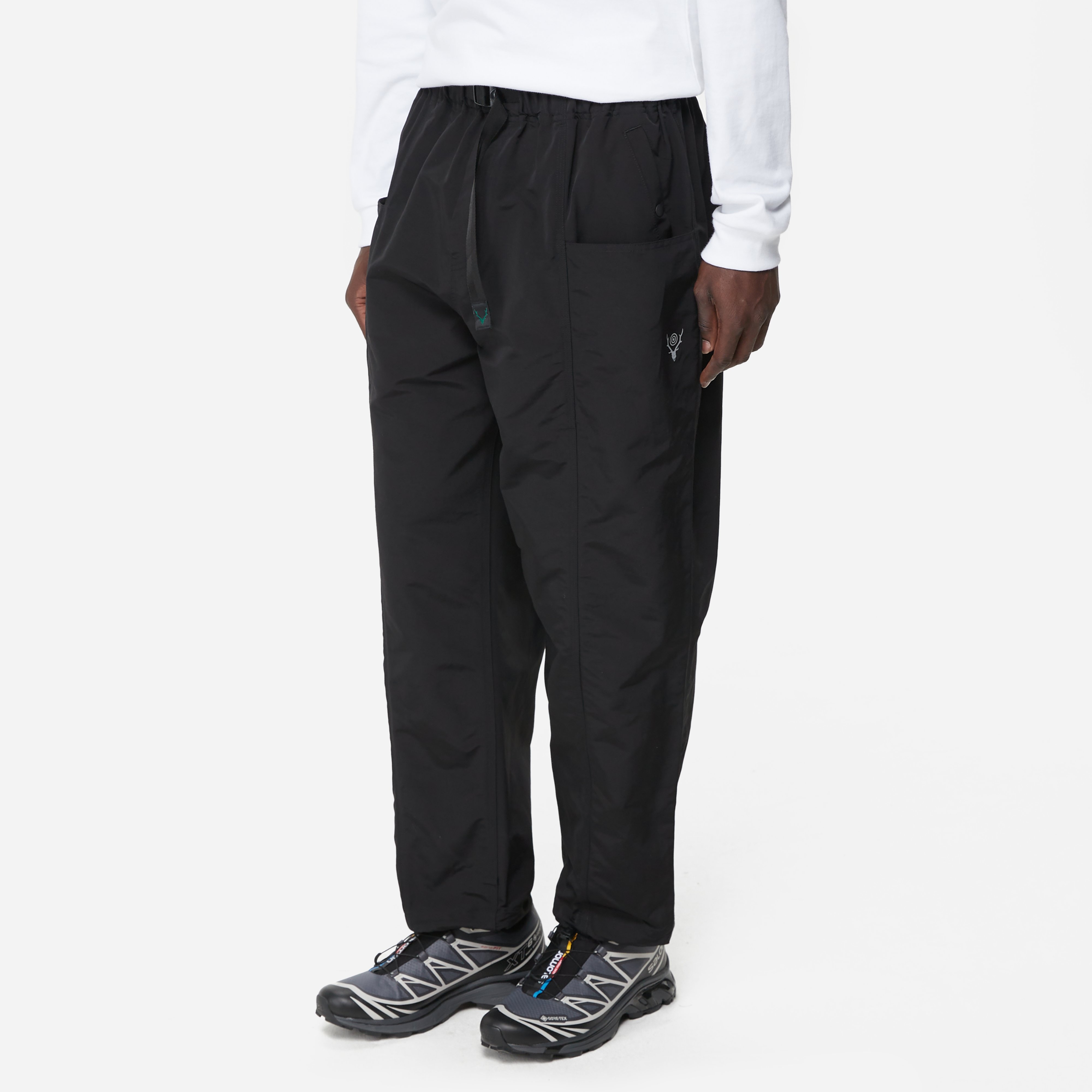 Black South2 West8 Cotton Grosgrain Belted Pant | HIP