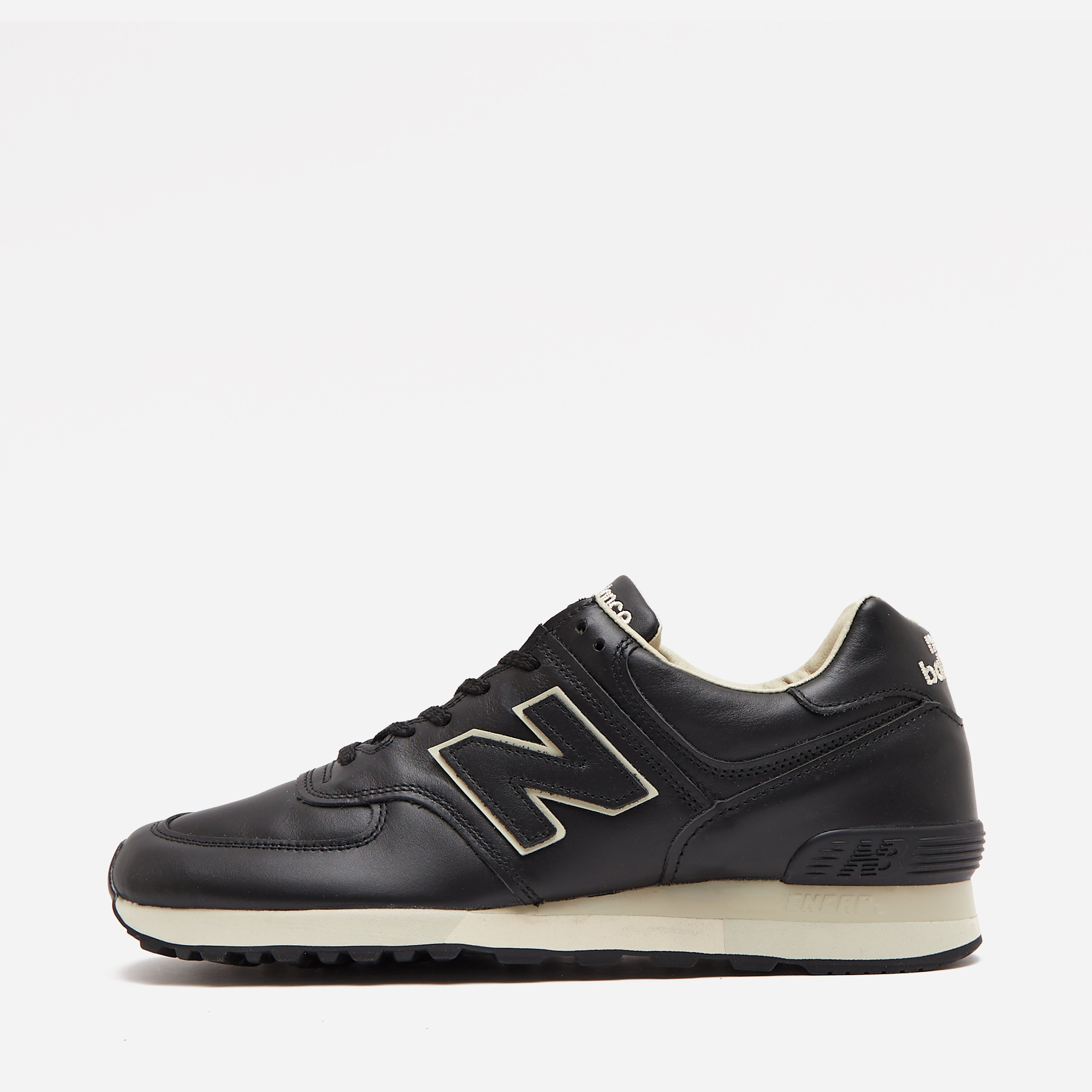 Black leather new balance best sale