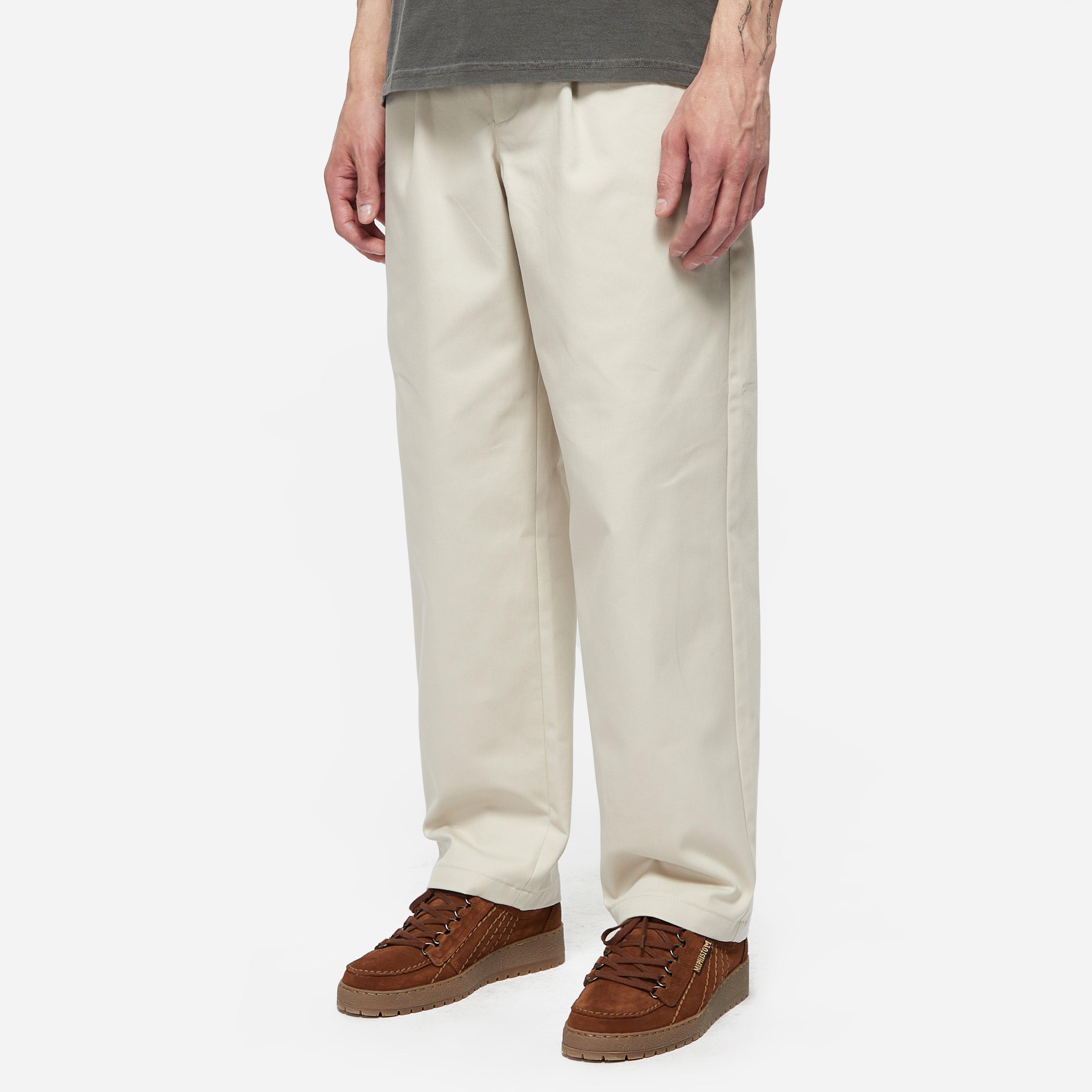 Cream Noah Twill Double-Pleat Pants | HIP