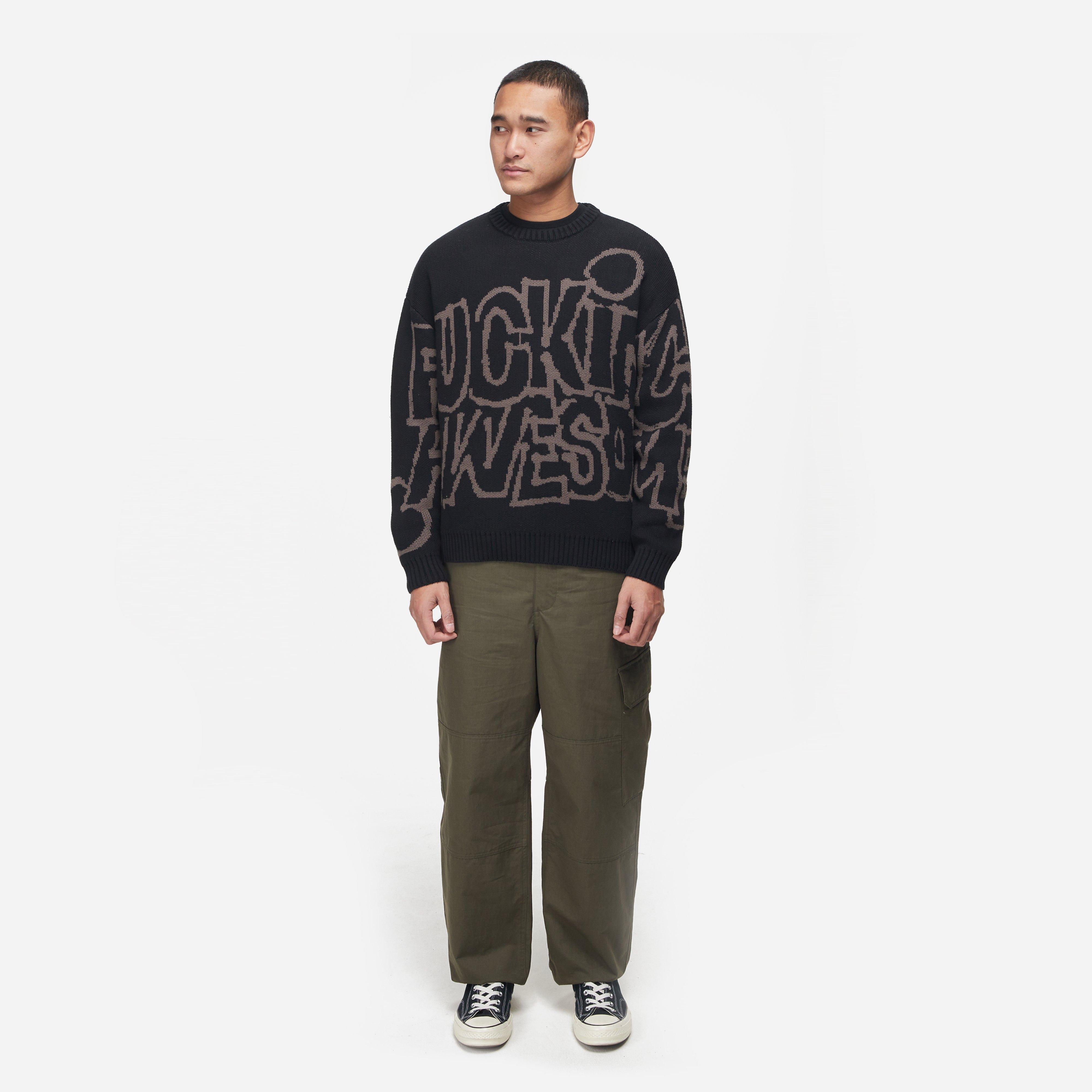 Black Fucking Awesome PBS Knit Sweater | HIP