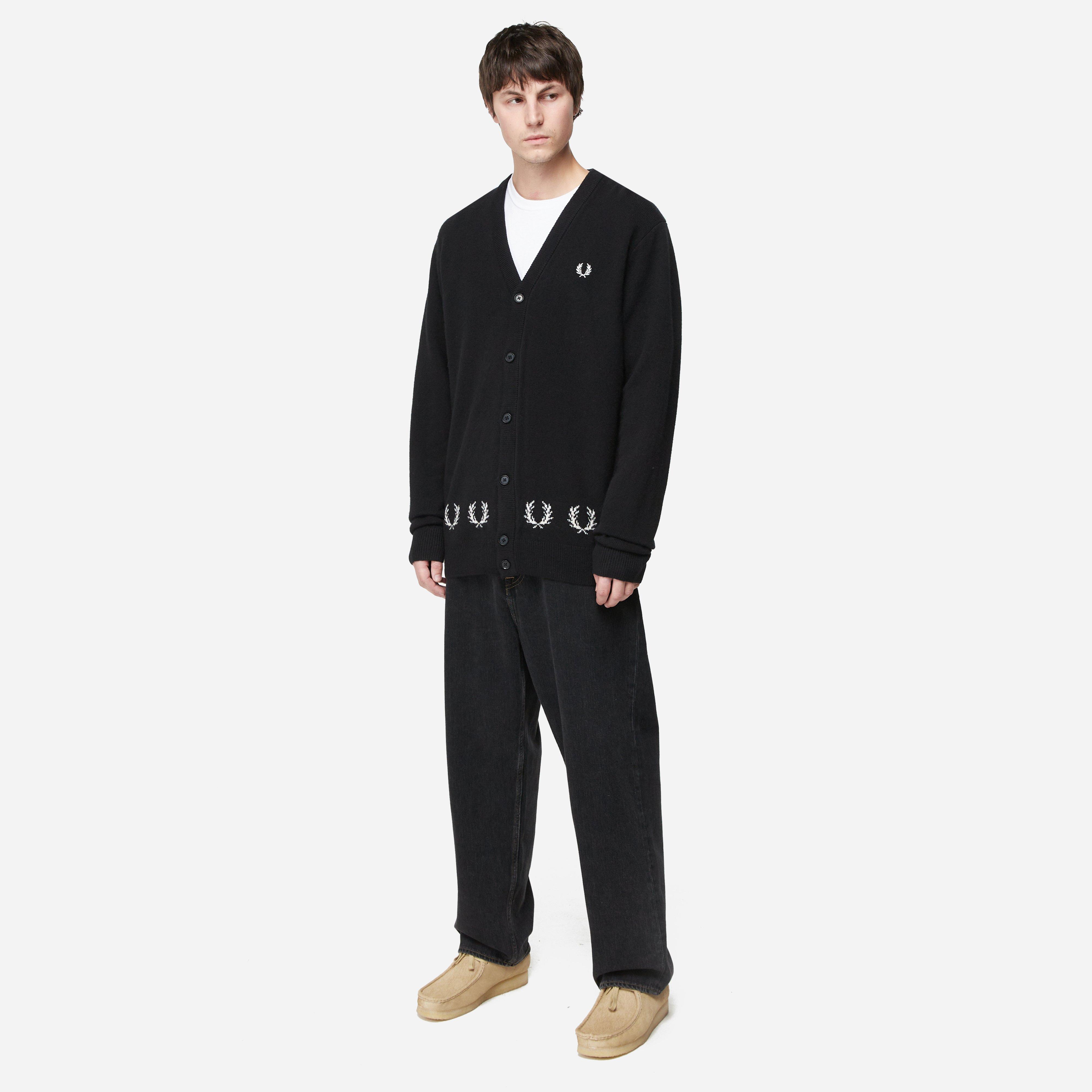 Fred Perry Laurel Wreath Trim Cardigan