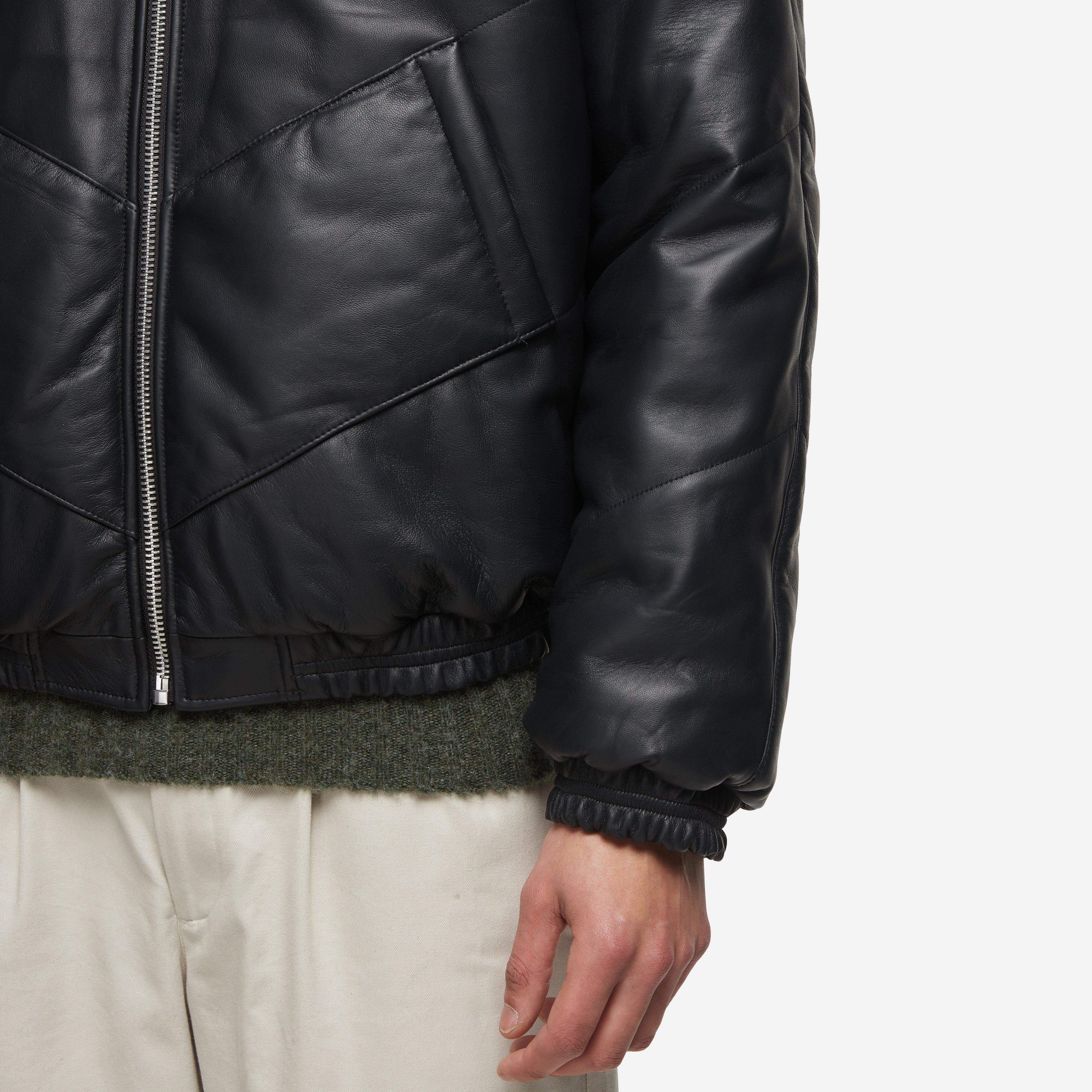 YMC Kool Herc Leather Wadded Jacket