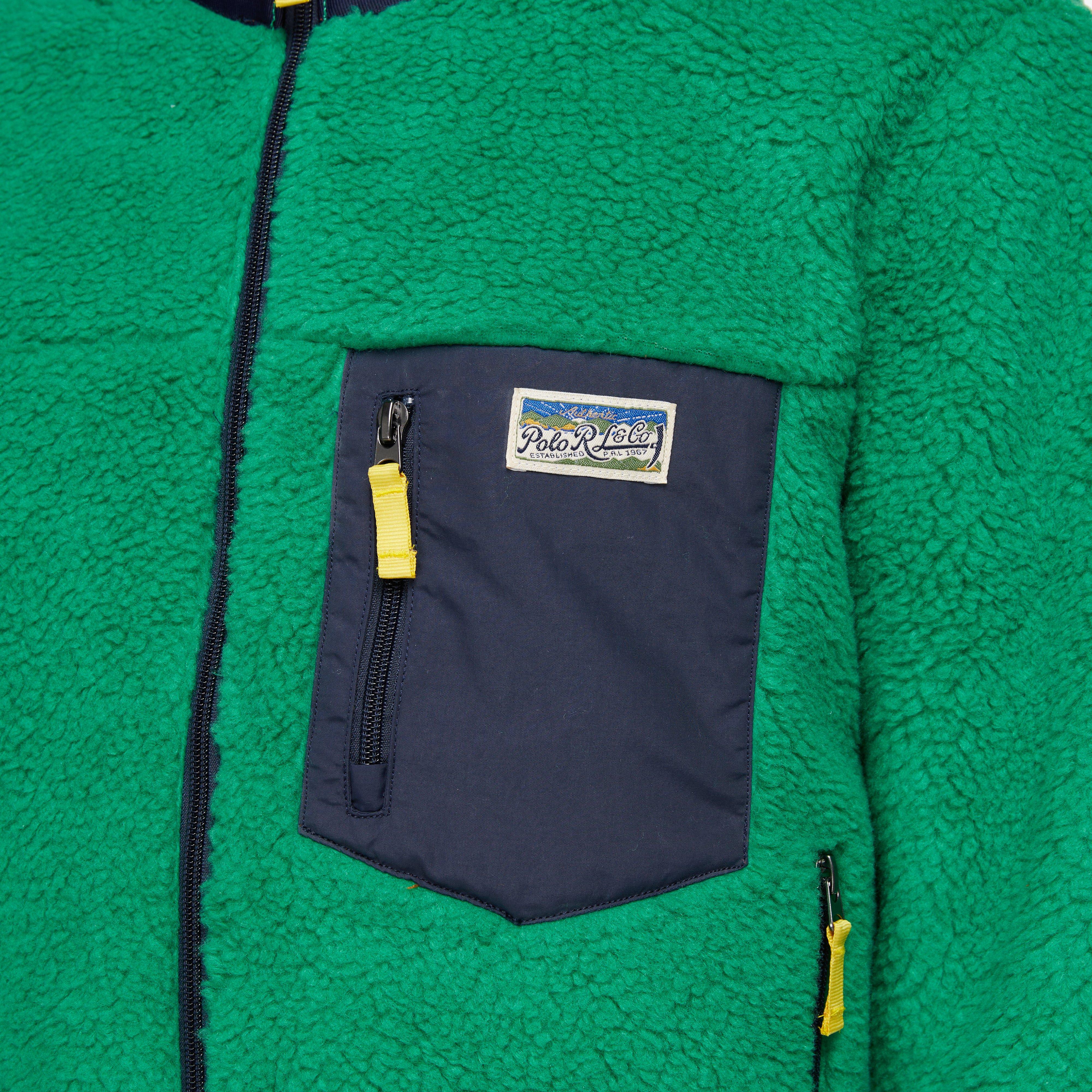 Polo Ralph Lauren Plaid Pile Fleece Jacquard Fleece  Jacket