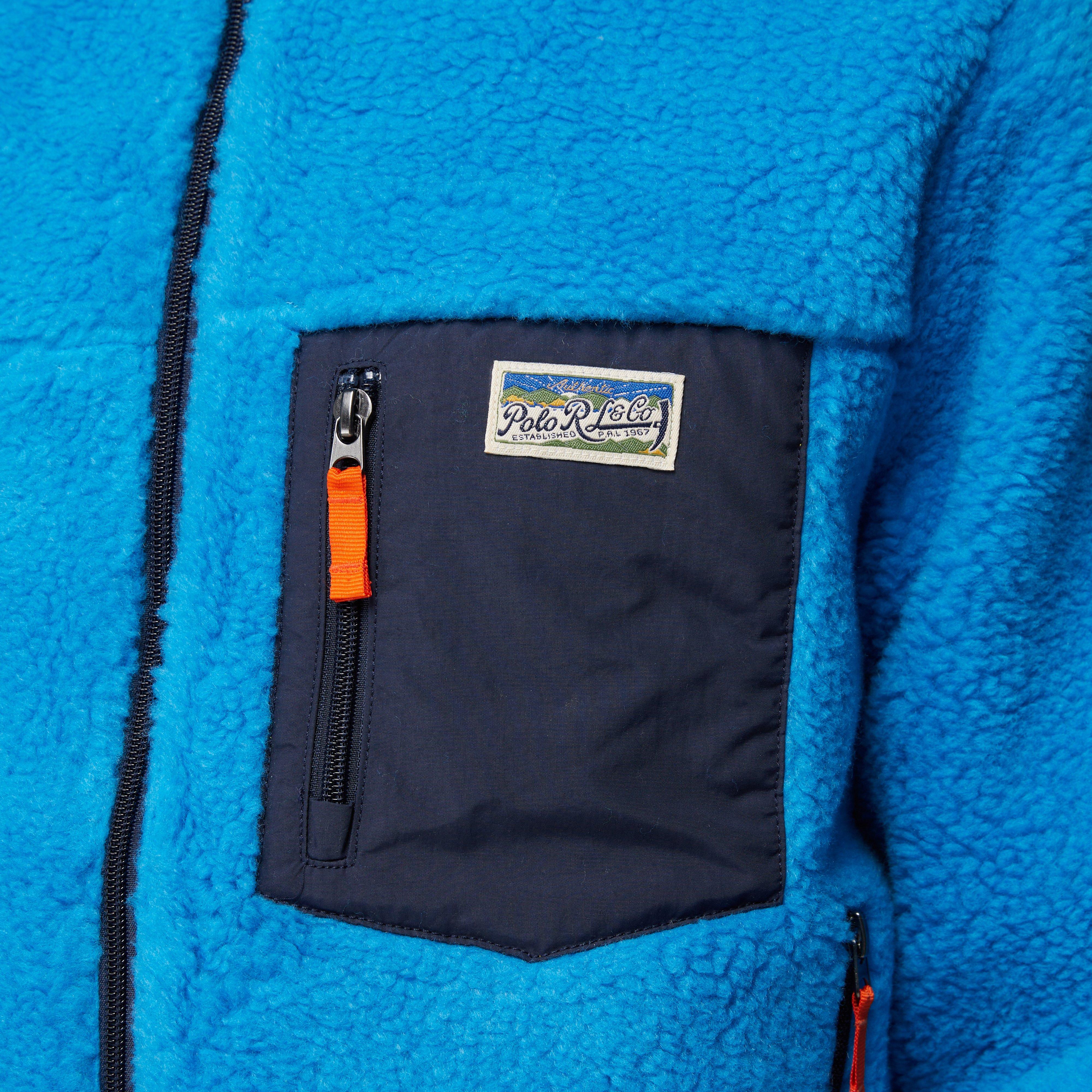 Polo Ralph Lauren Plaid Pile Fleece Jacquard Fleece  Jacket