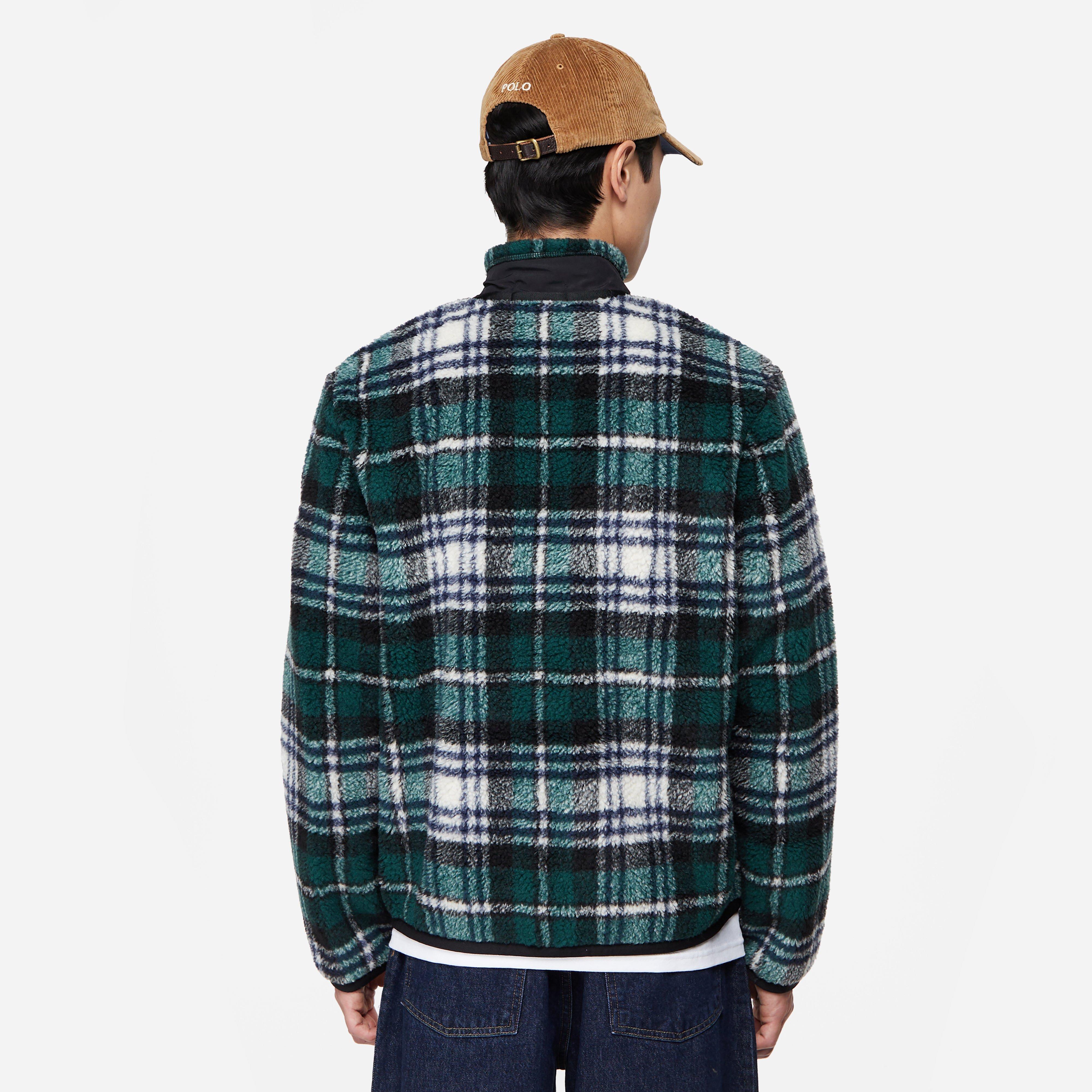 Polo Ralph Lauren Plaid Pile Fleece Jacquard Fleece  Jacket
