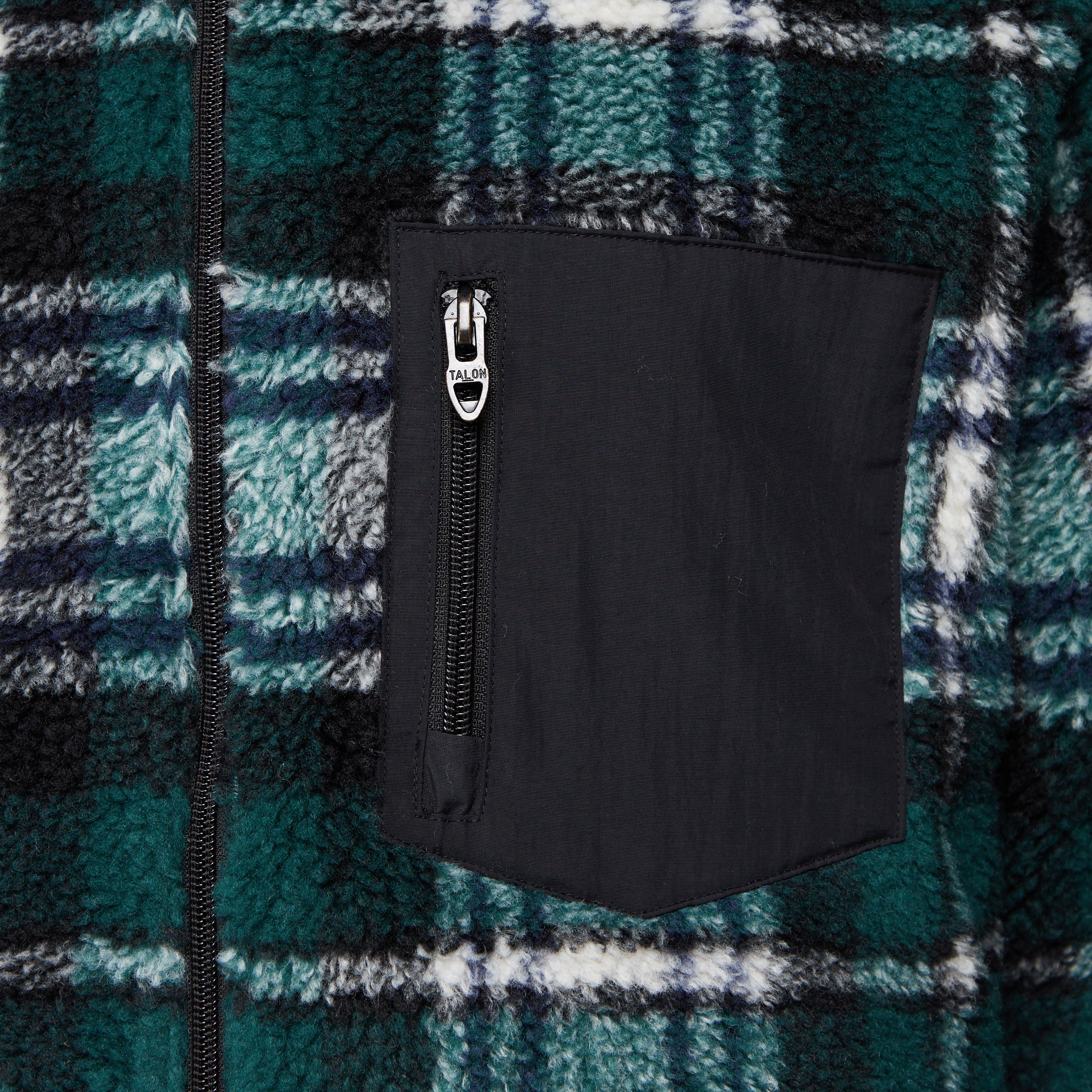 Polo Ralph Lauren Plaid Pile Fleece Jacquard Fleece  Jacket