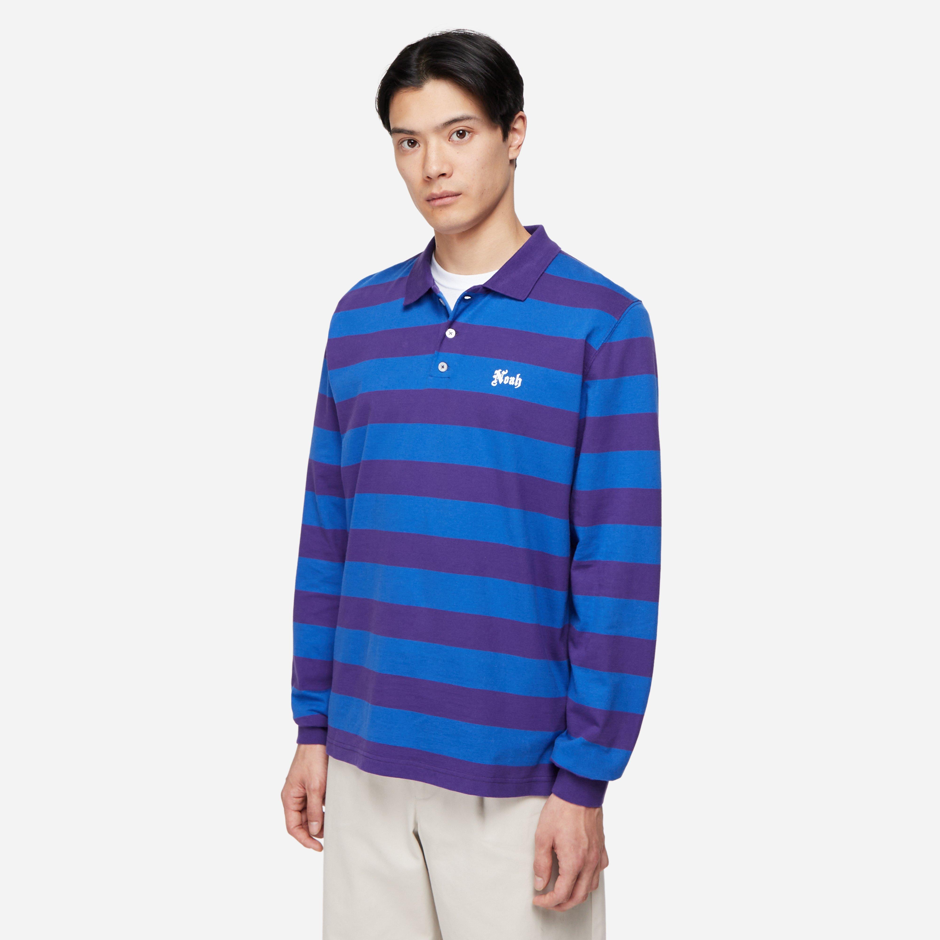 Blue Noah Jersey Long Sleeve Polo Shirt | HIP