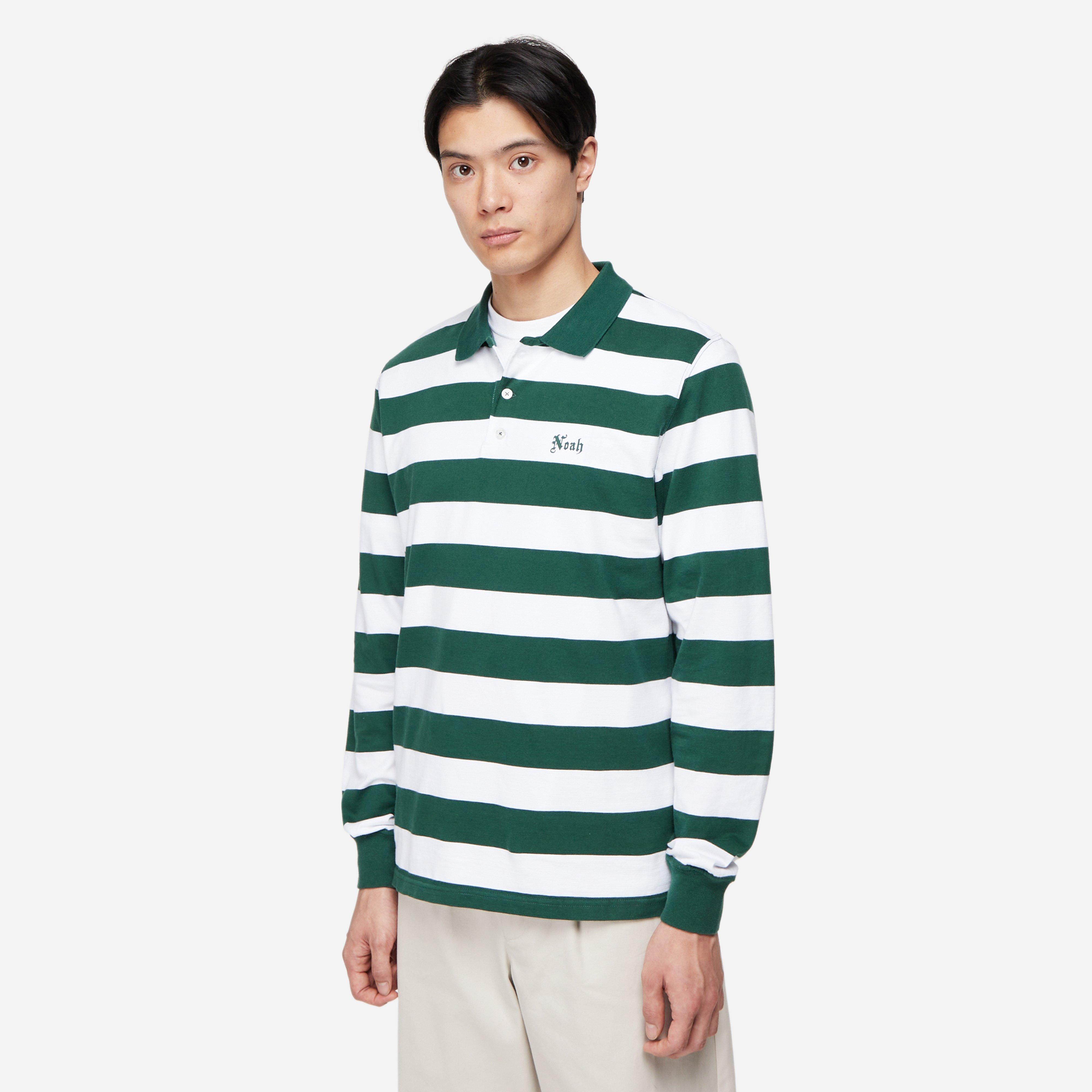 Green Noah Jersey Long Sleeve Polo Shirt | HIP