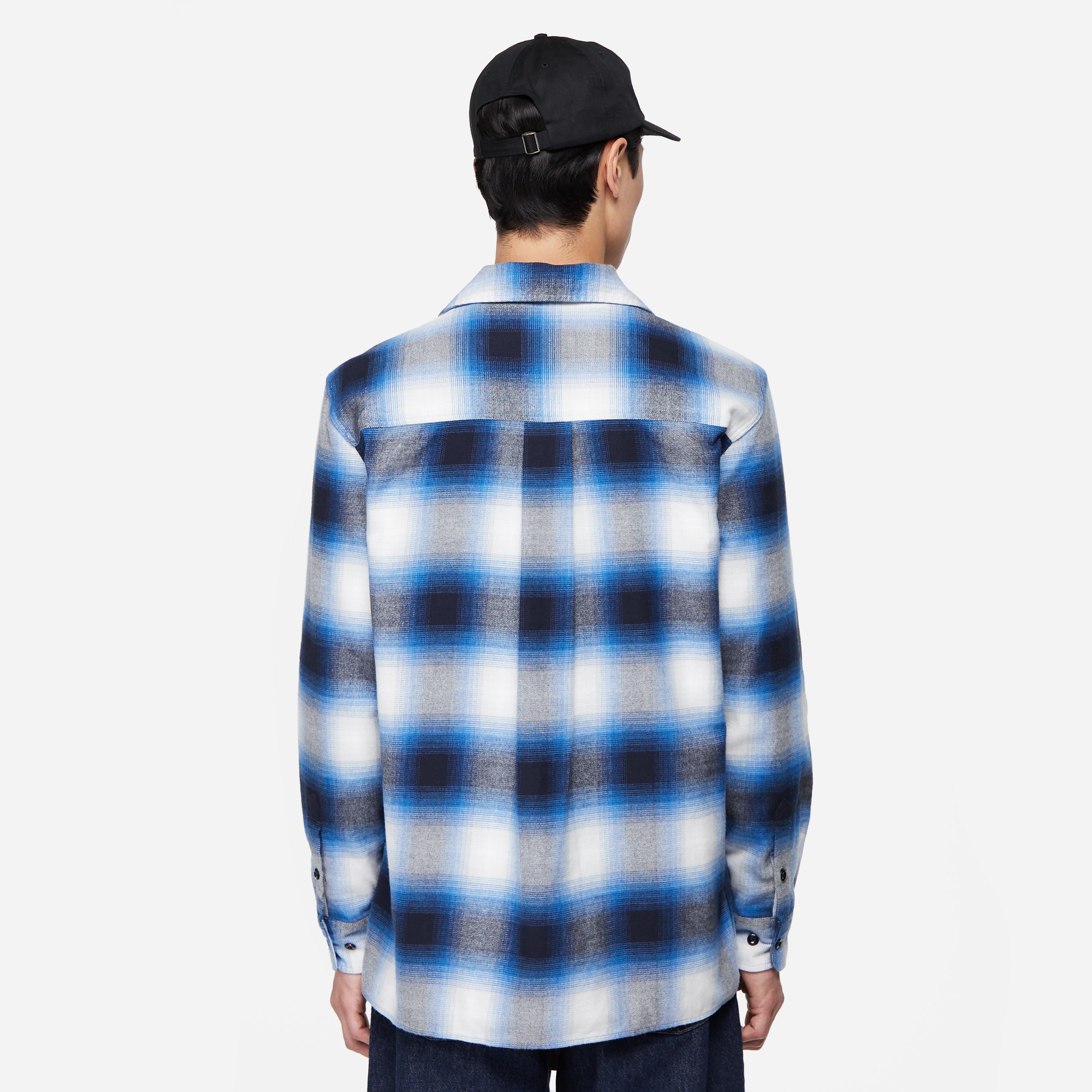 Noah Lightweight Shadow Plaid Flannel Shirt