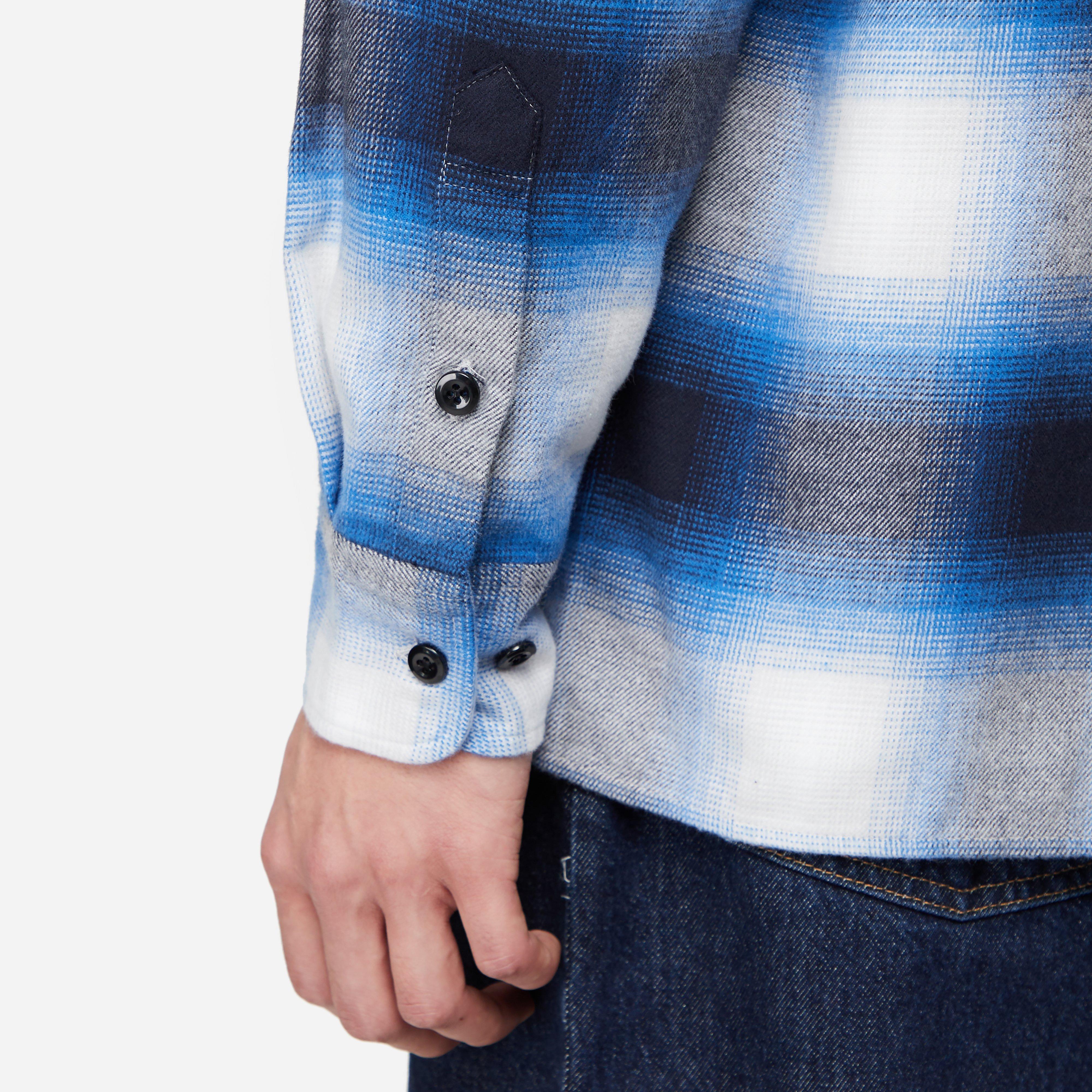 Noah Lightweight Shadow Plaid Flannel Shirt