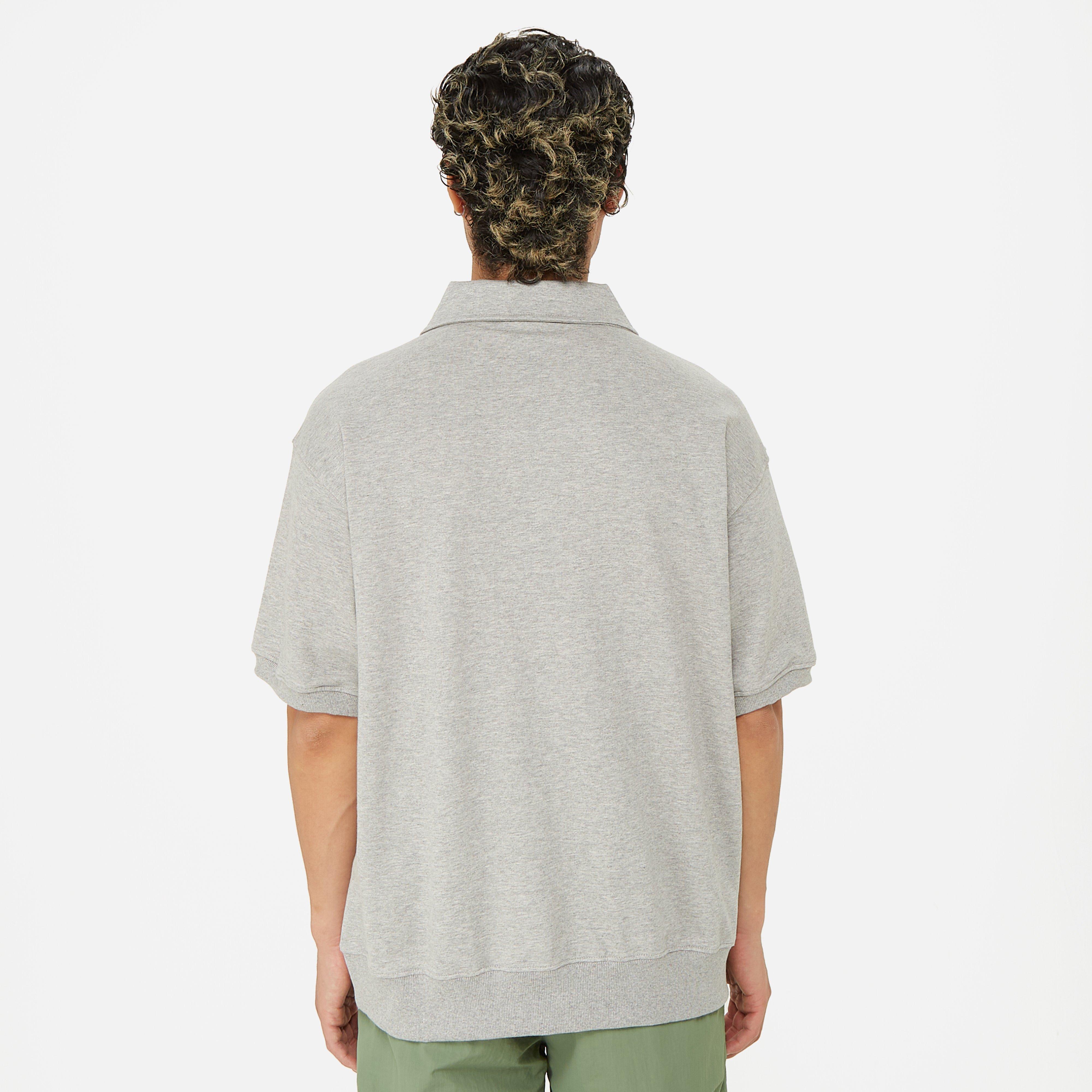 Grey FrizmWORKS Short Sleeve Half Zip Sweatshirt | HIP