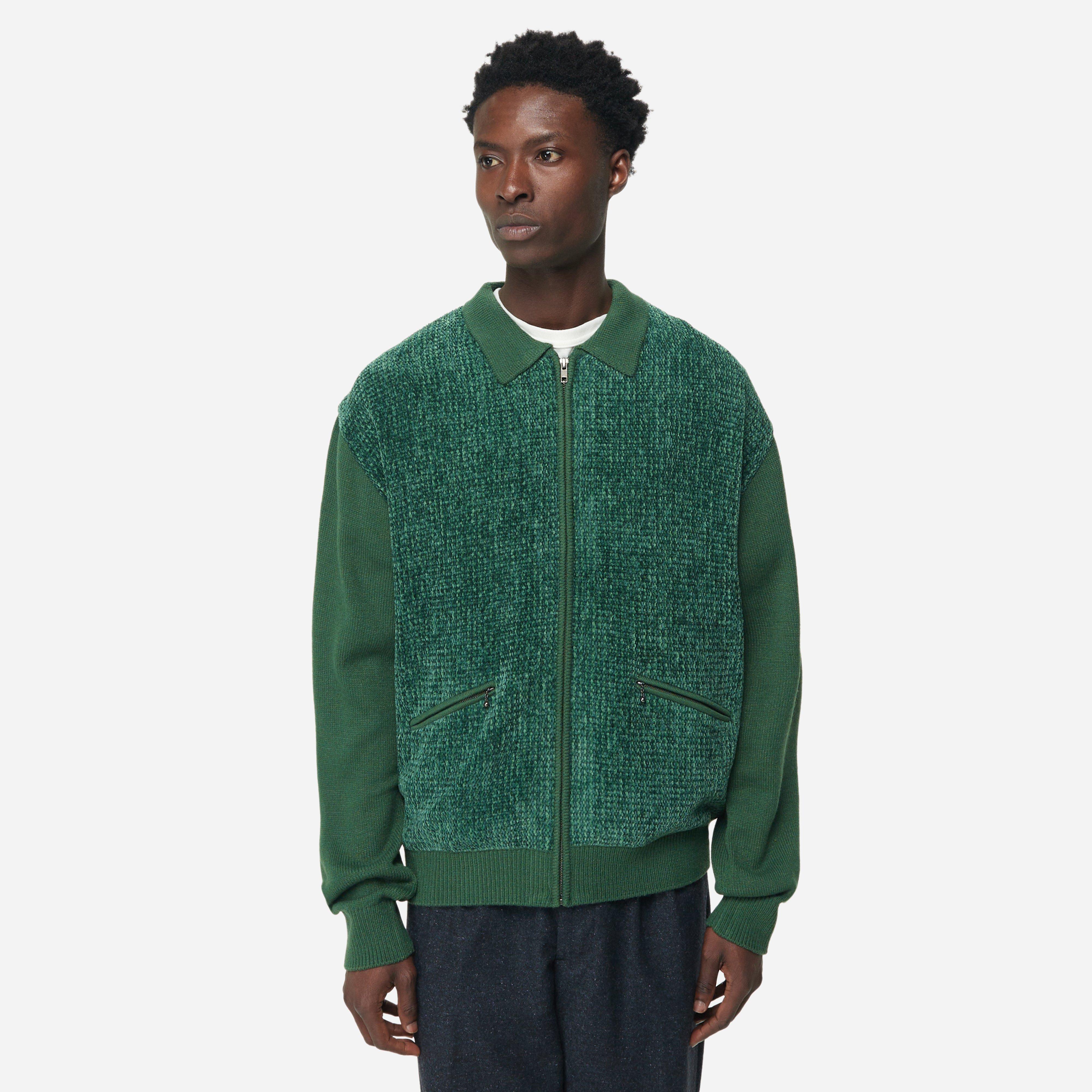 Thisisneverthat Velvet Knit Zip Polo