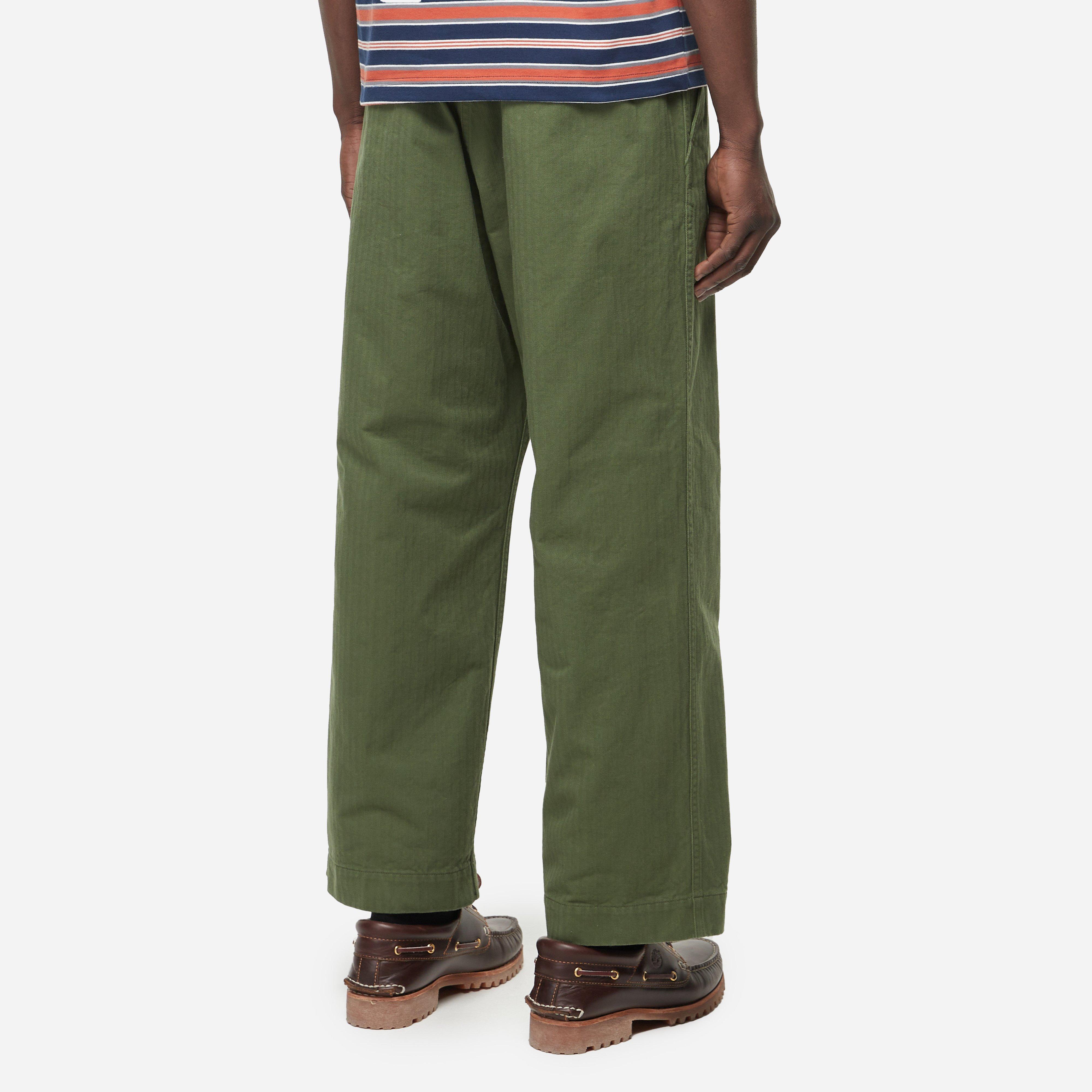 Green Beams Plus Herringbone Pant | HIP 