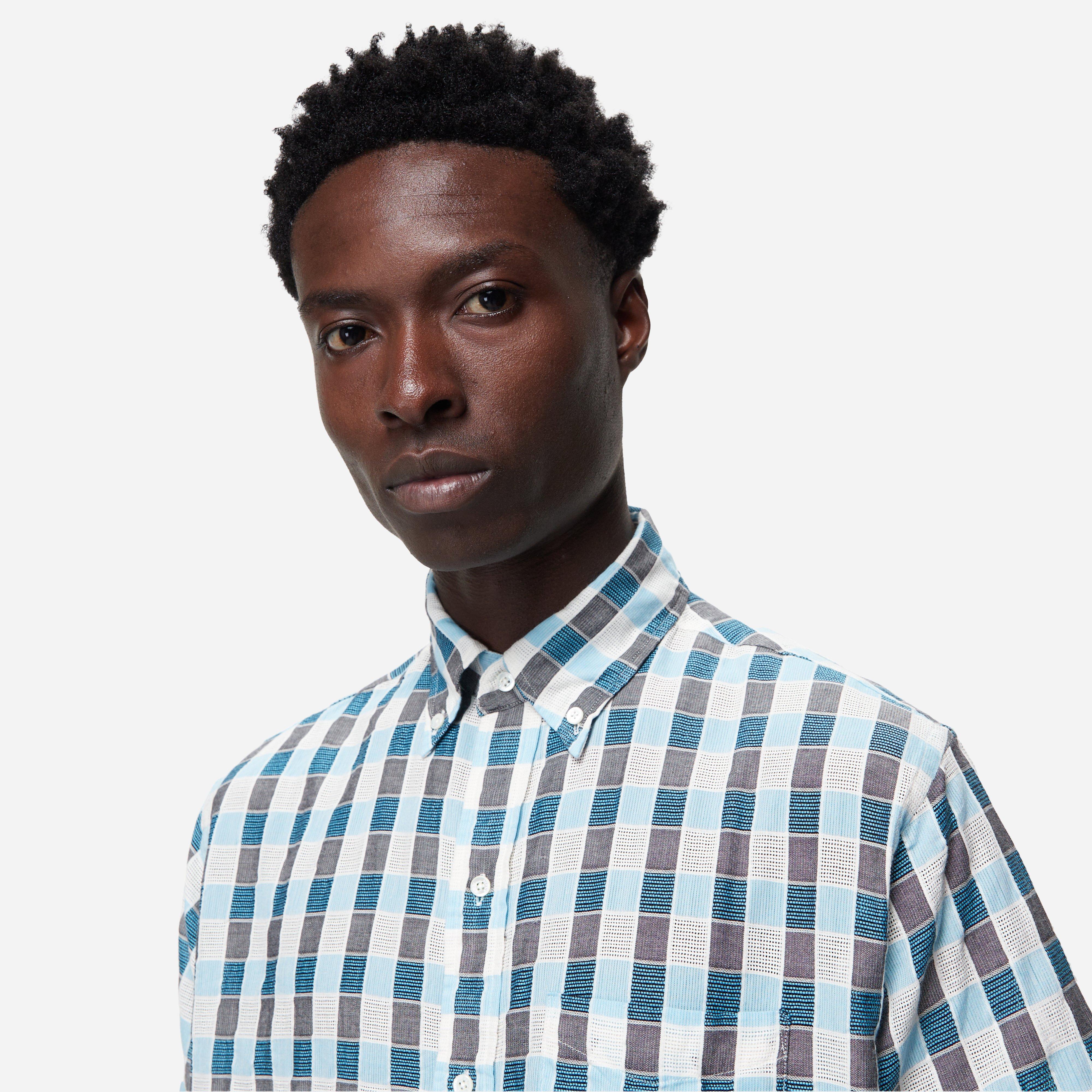 Beams Plus Button Down Panel Madras