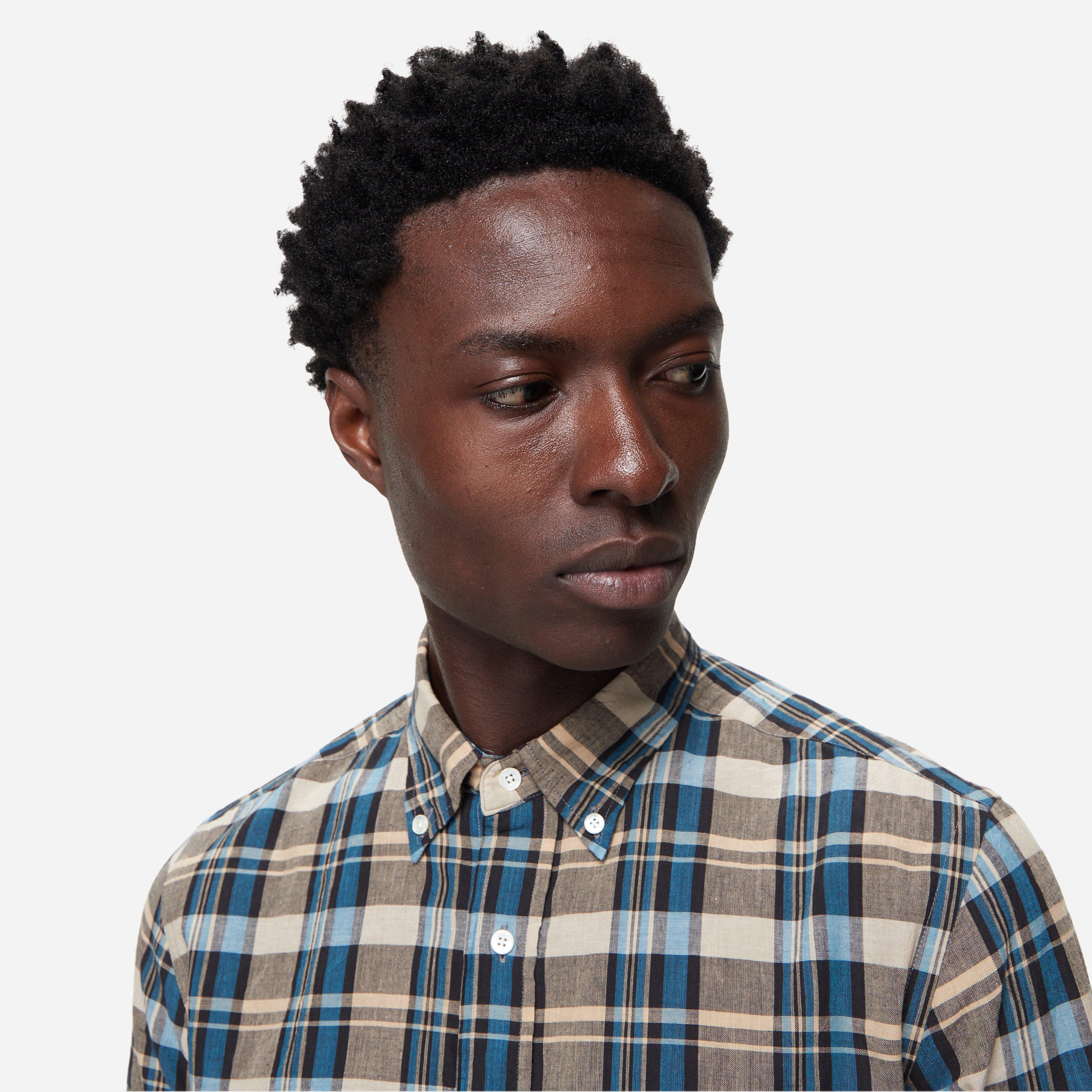 Beams Plus Button Down Madras Shirt