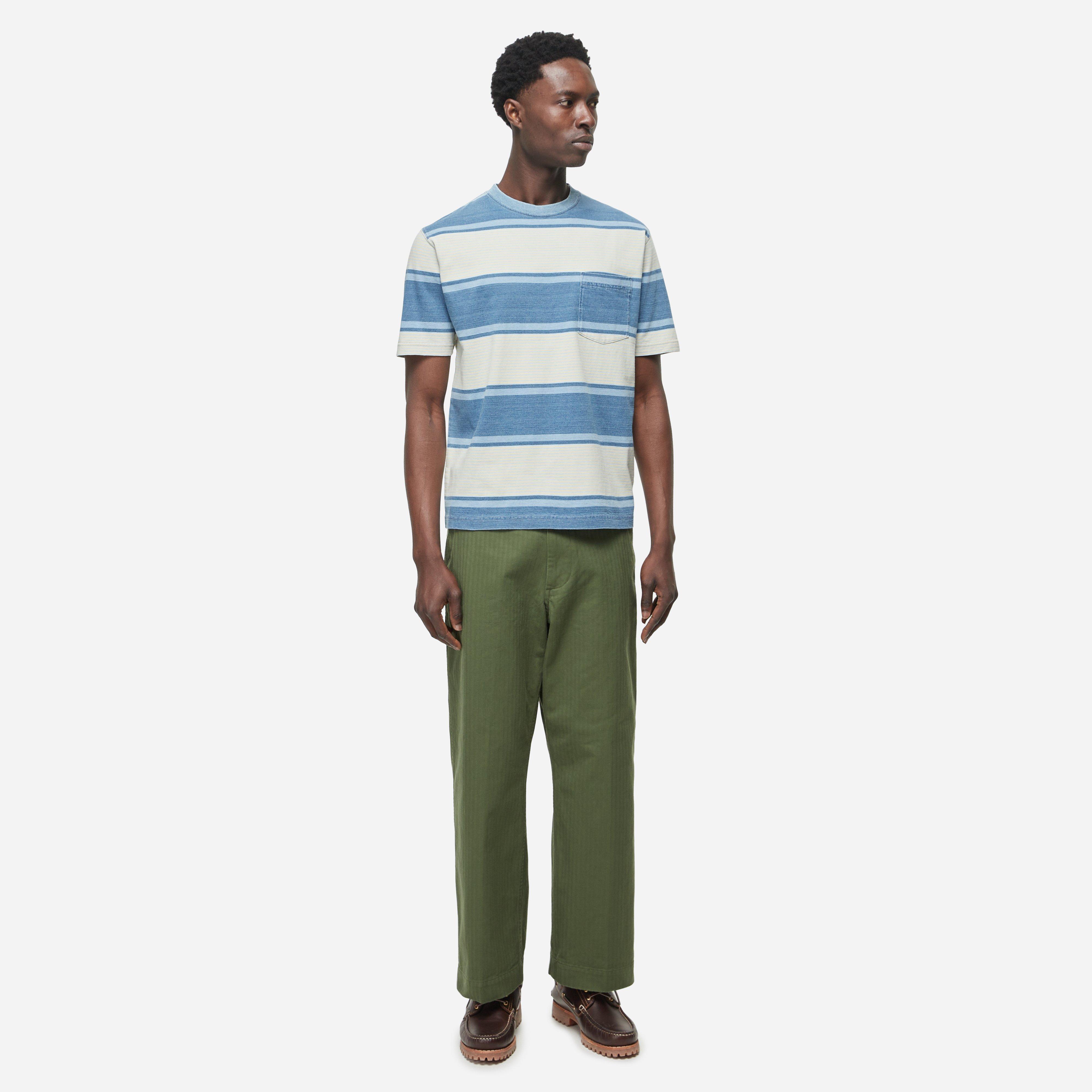 Beams Plus Indigo Stripe T-Shirt