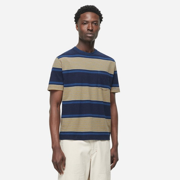 Beams Plus Indigo Stripe T-Shirt