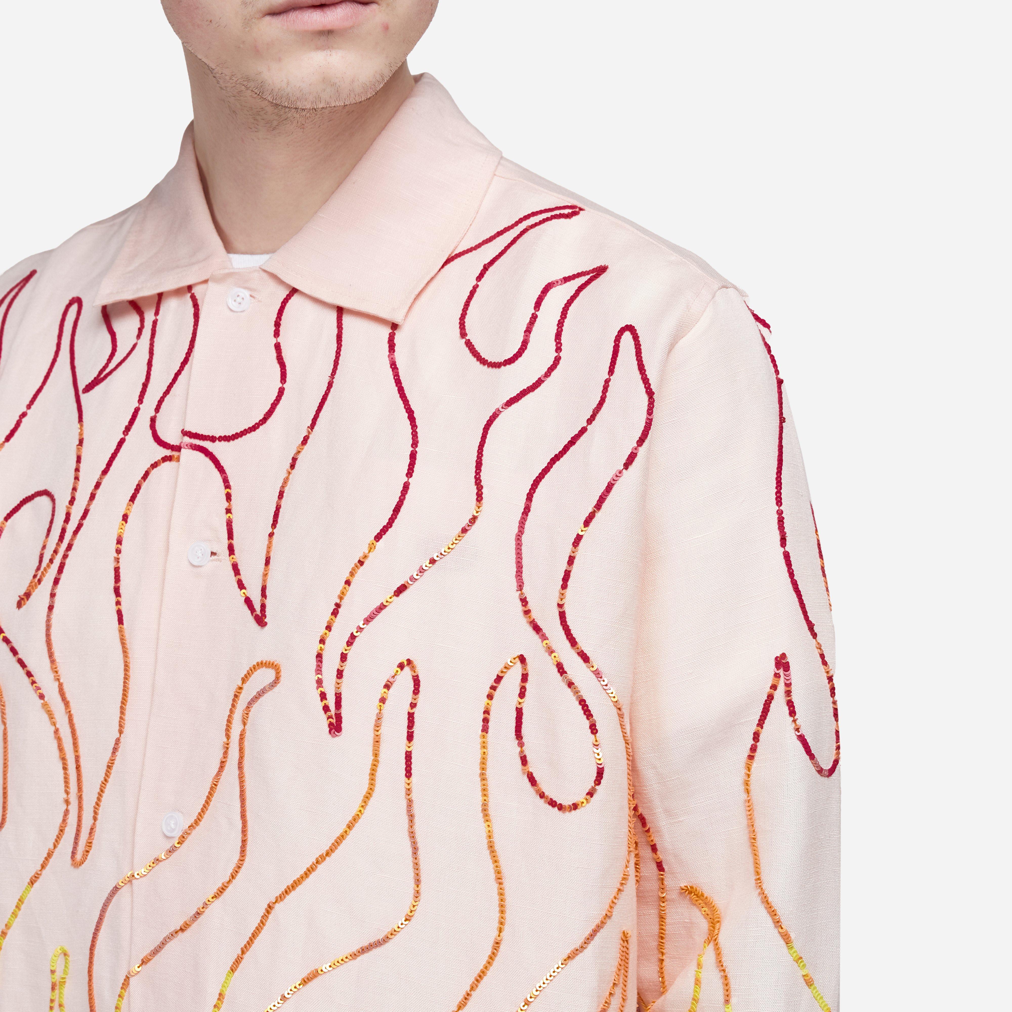 Sky High Farm Workwear Flame Embroidered Shirt