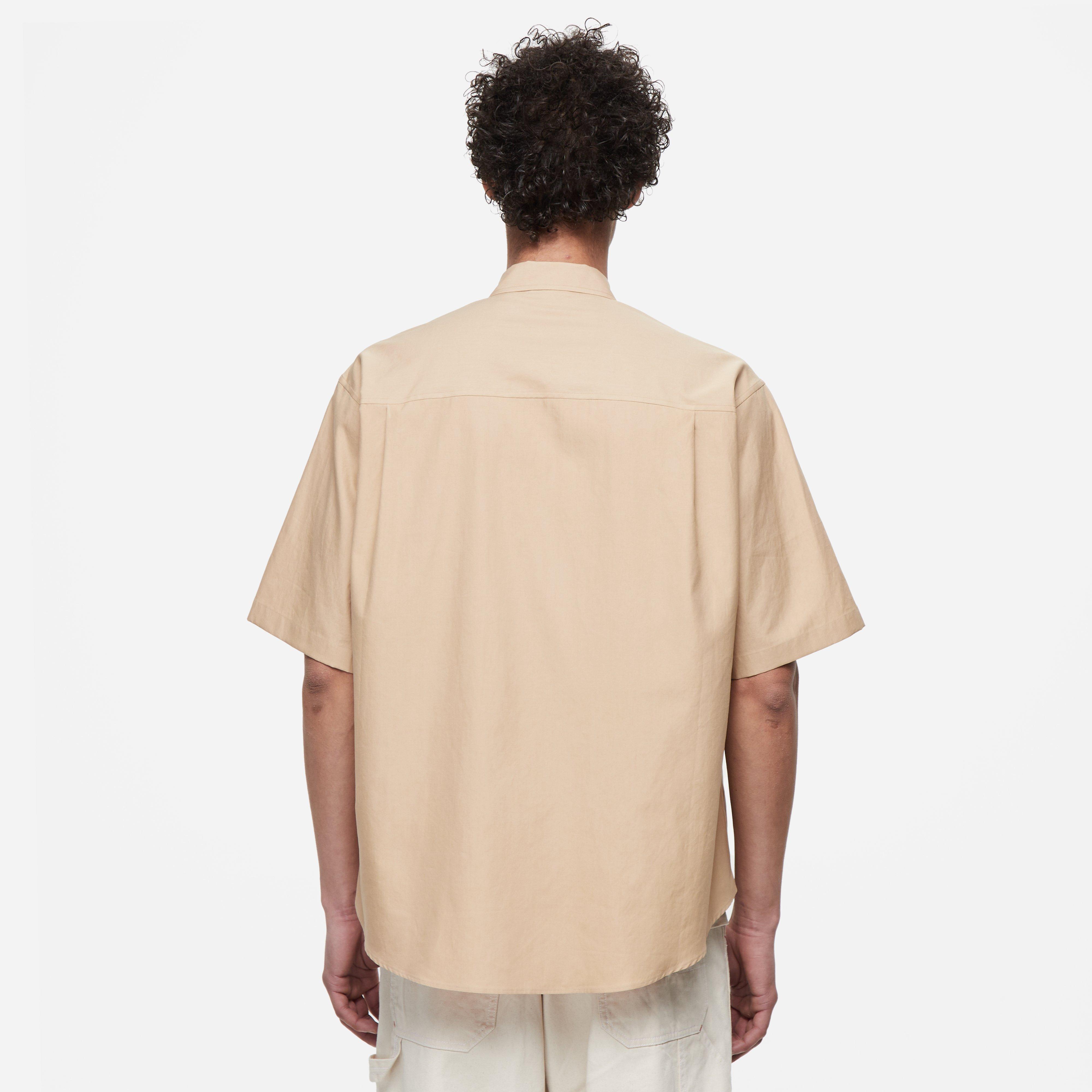 Auralee Washed Finx Twill Big Half Sleeved Shirt