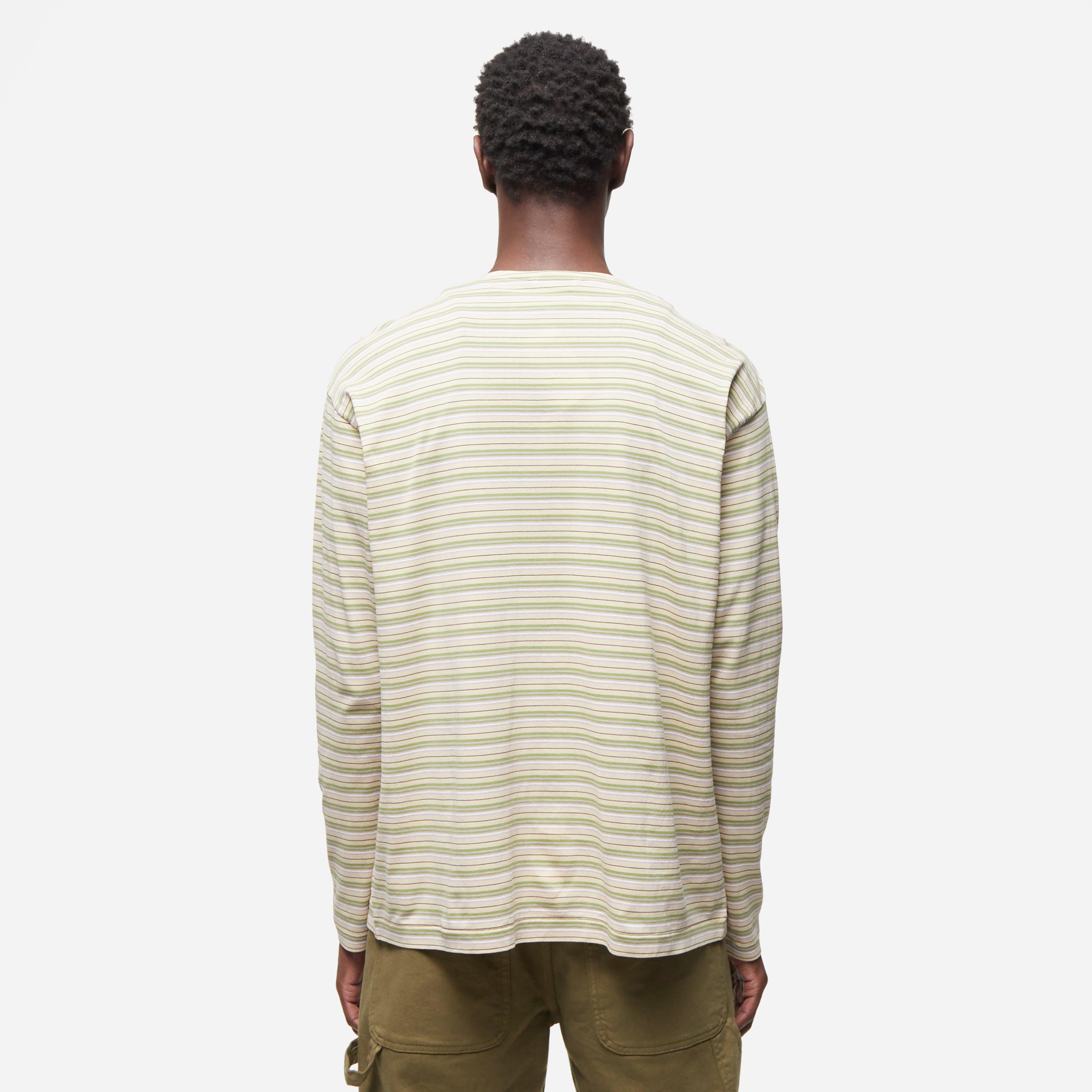 Auralee Hard Twist Border Long Sleeve T-Shirt