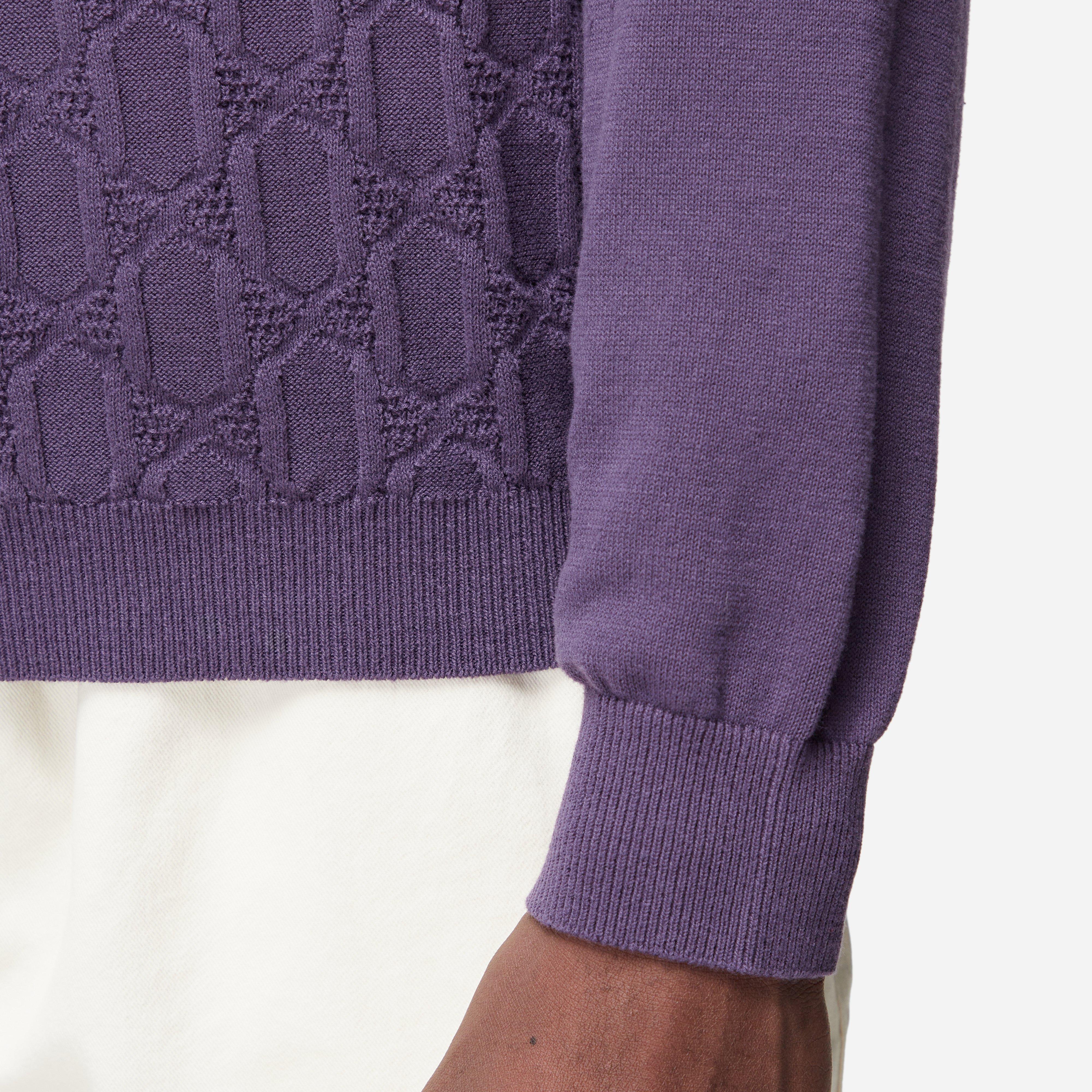 Thisisneverthat Cable Knit Zip Polo Shirt