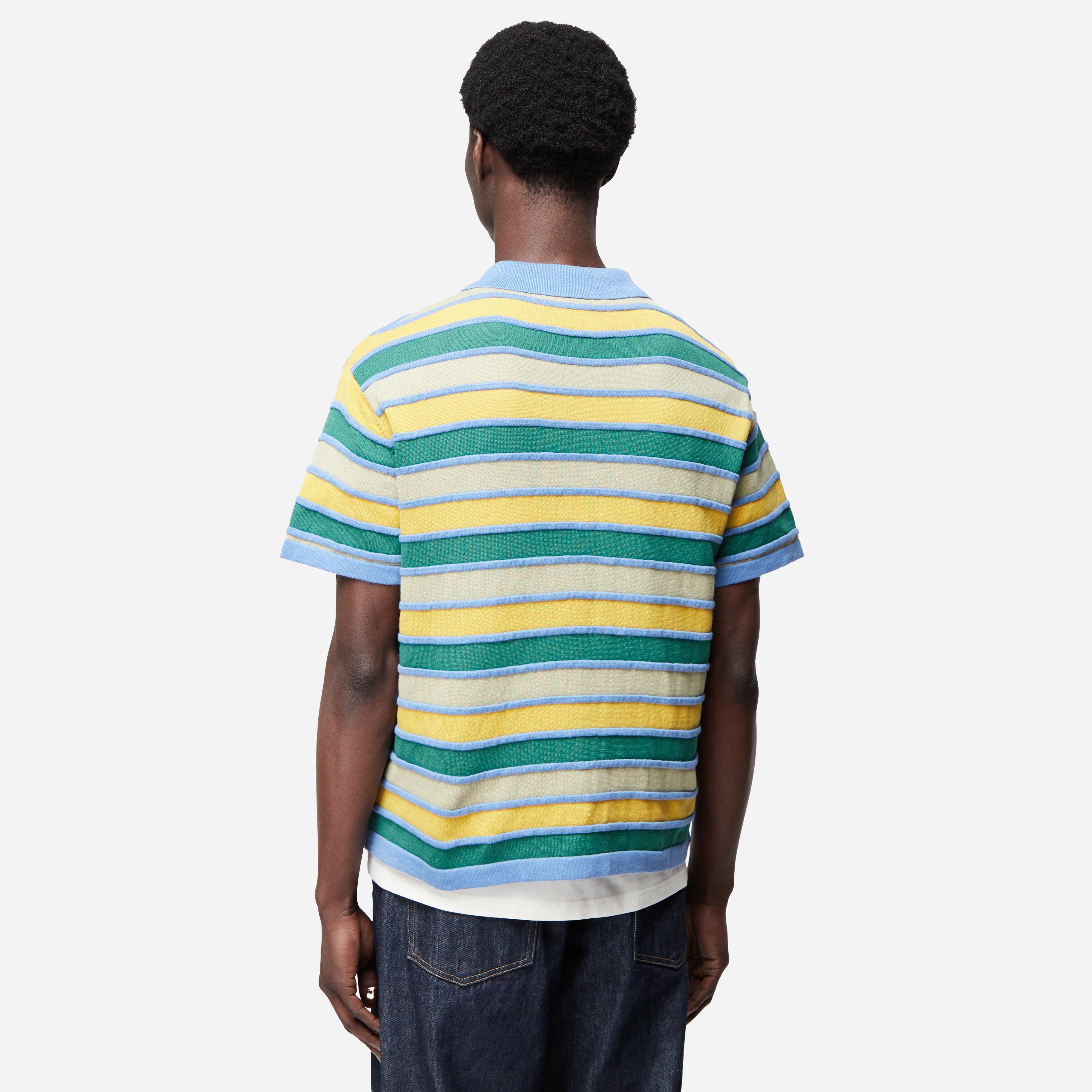 Brain Dead Stripe Half Zip Shirt