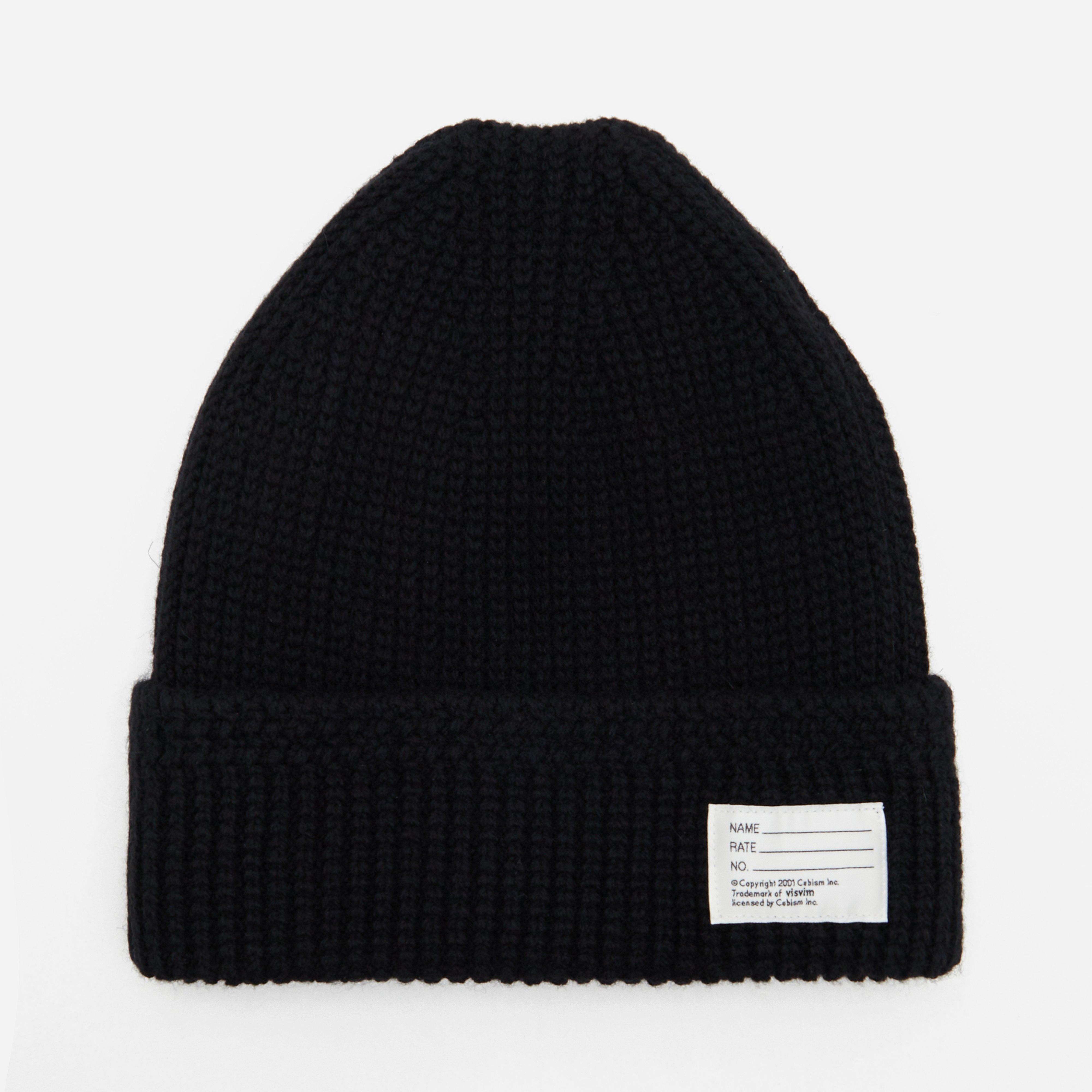 Black Visvim Wool-Knit Ribbed Beanie | HIP