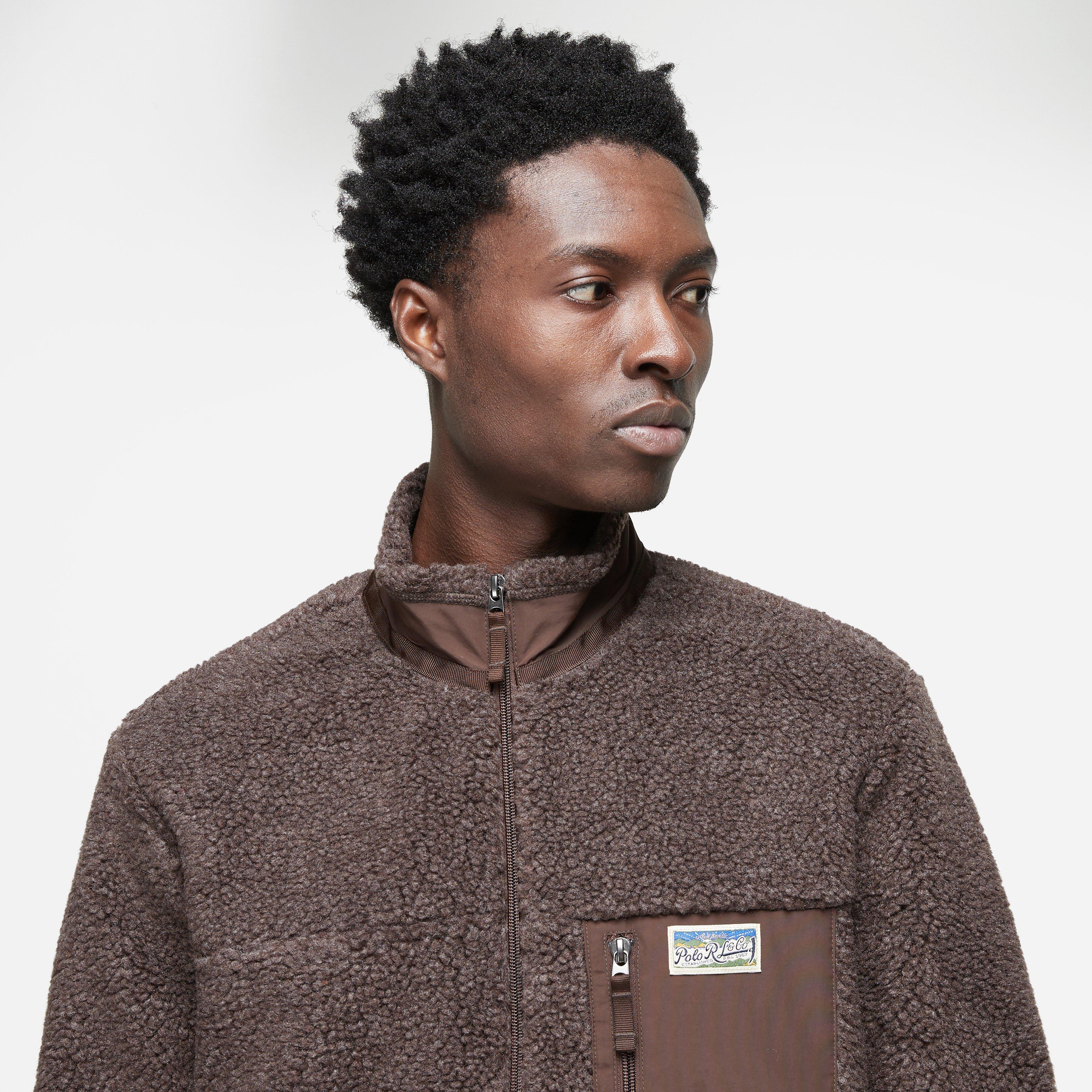 Polo Ralph Lauren Plaid Pile Fleece Jacquard Fleece  Jacket