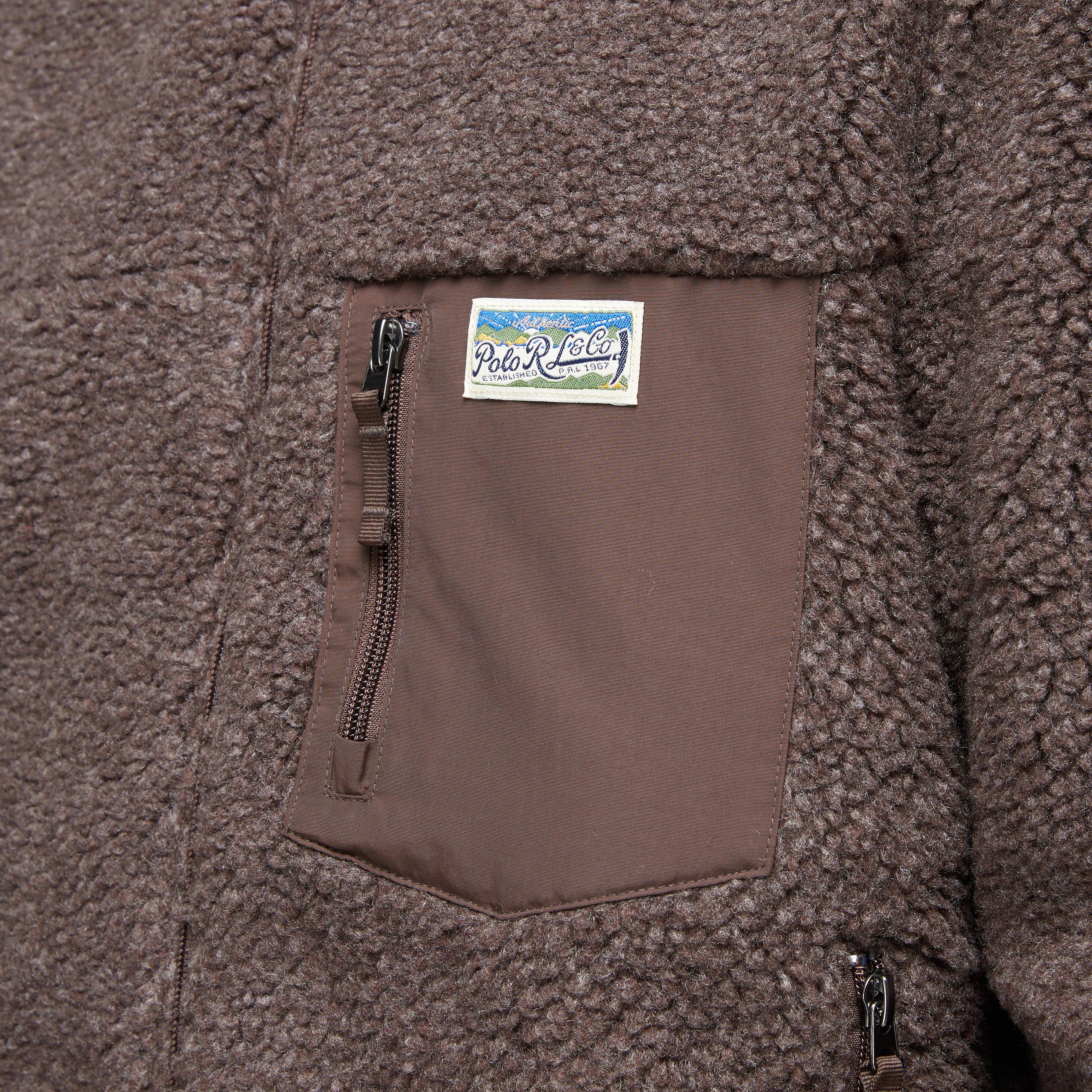 Polo Ralph Lauren Plaid Pile Fleece Jacquard Fleece  Jacket