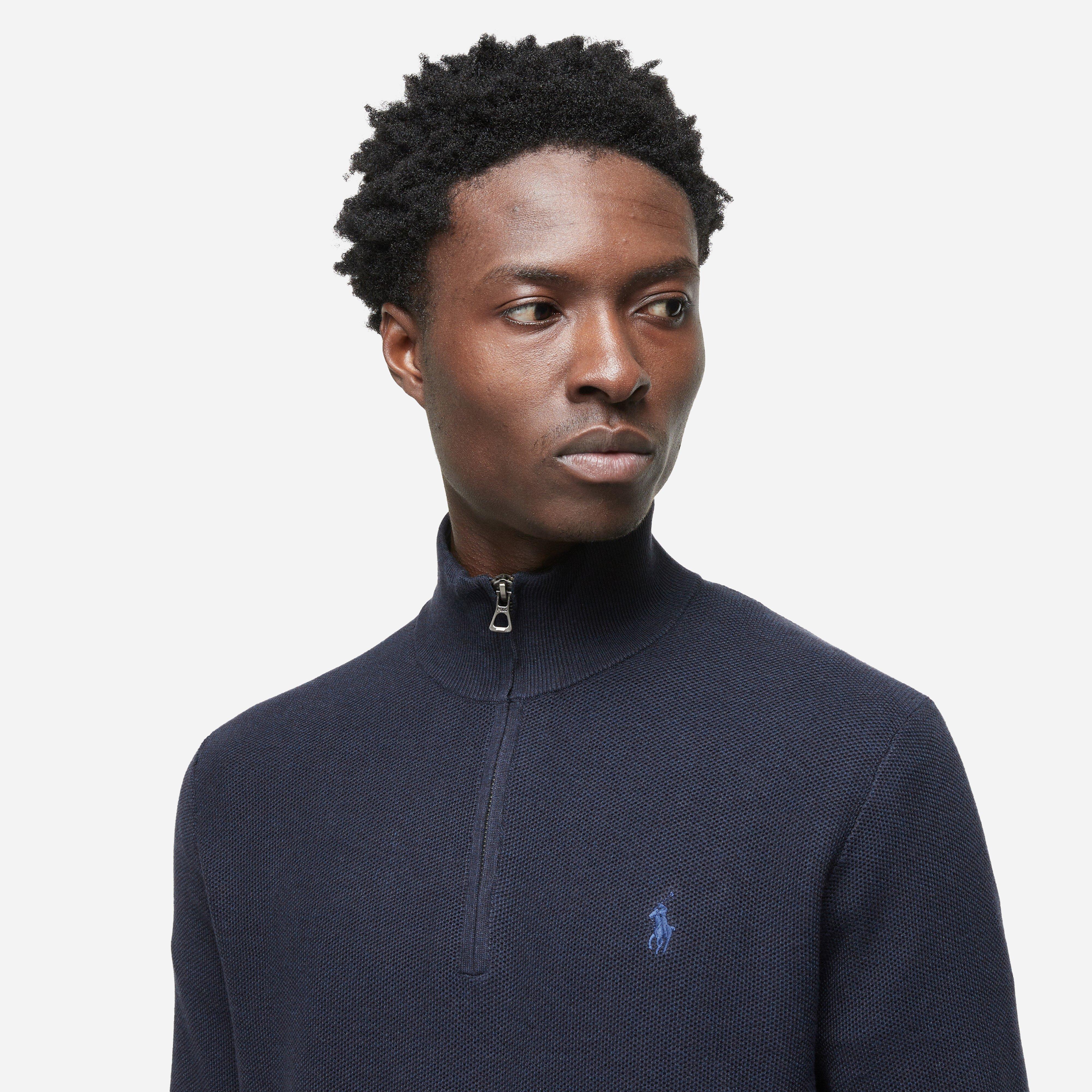Polo Ralph Lauren Mesh-Knit Quarter Zip Sweatshirt