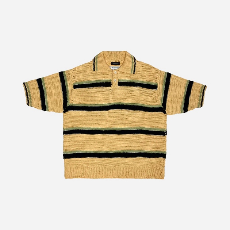 RICE NINE TEN Crochet Polo Shirt