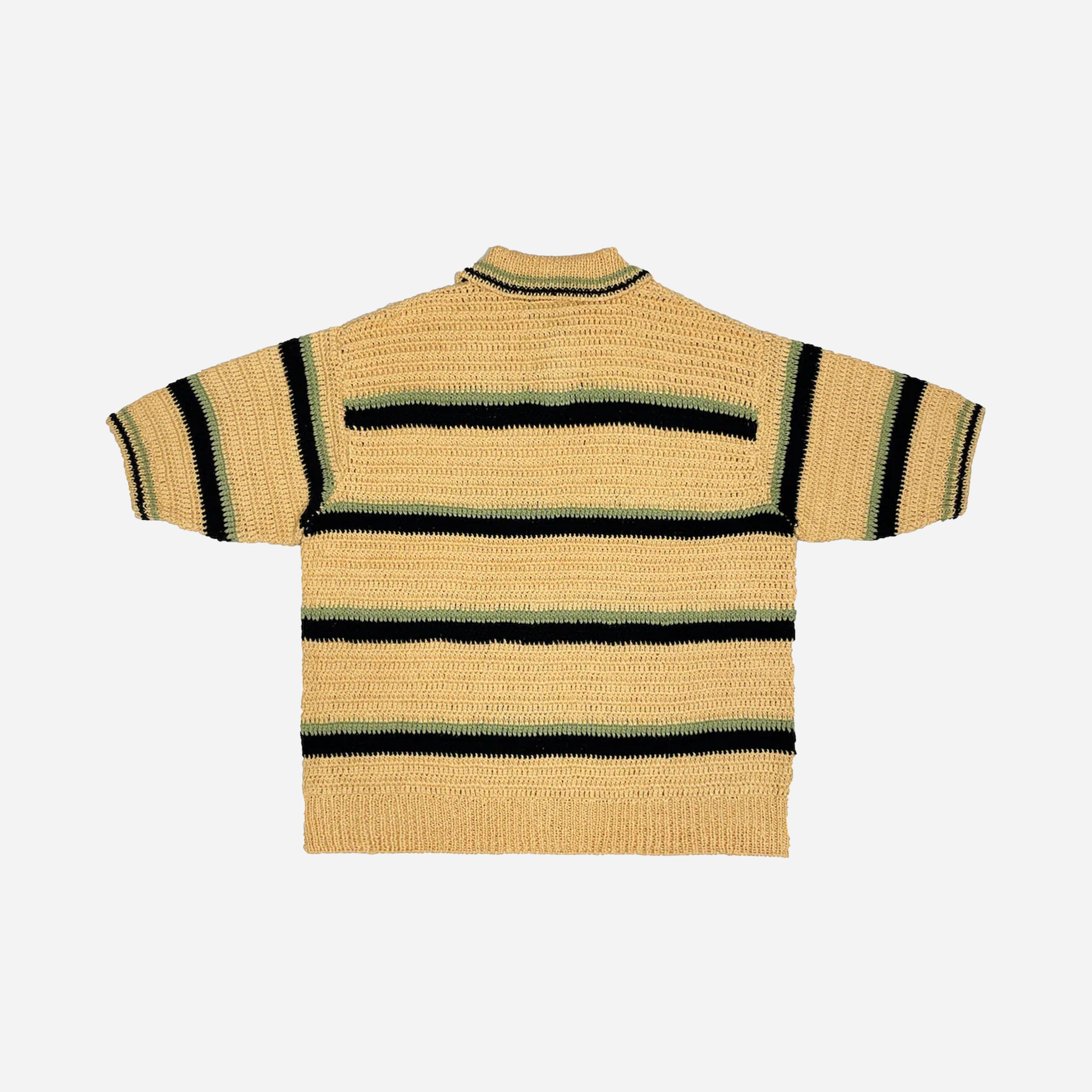 RICE NINE TEN Crochet Polo Shirt