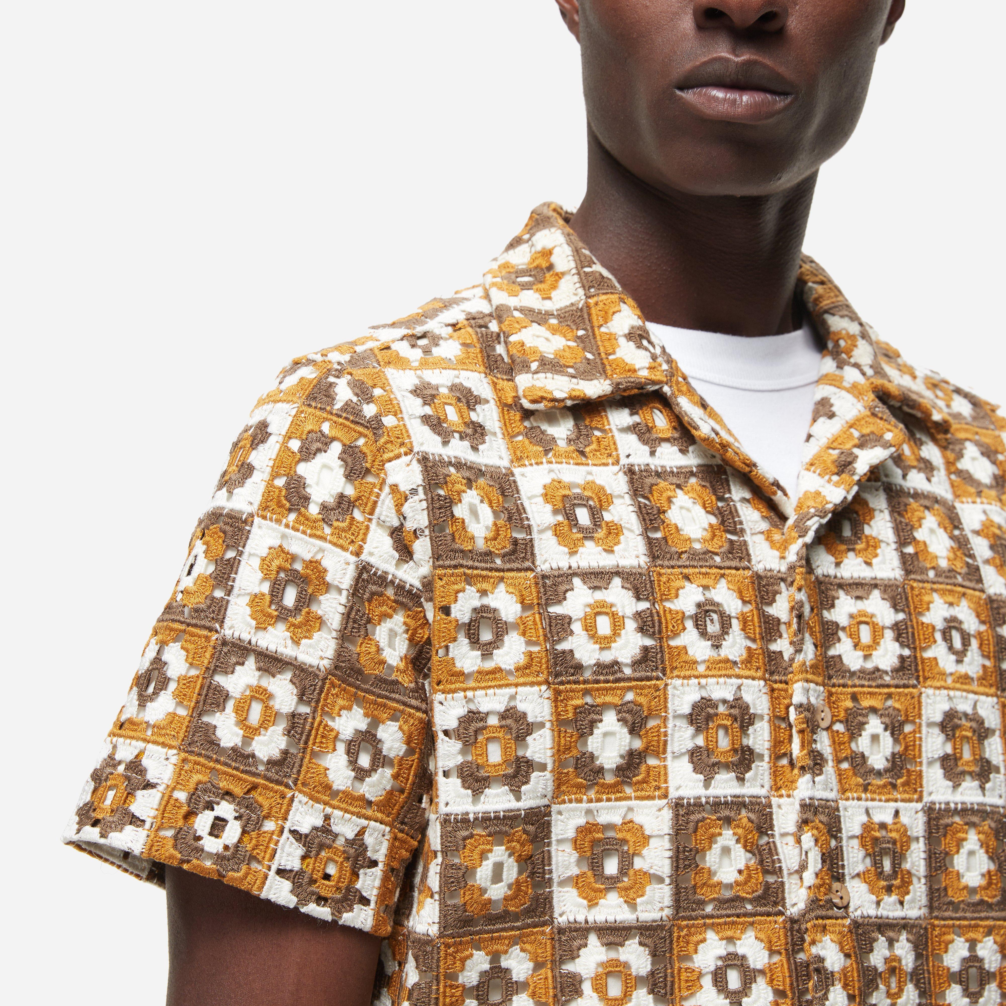 Percival Crochet Poplin Shirt