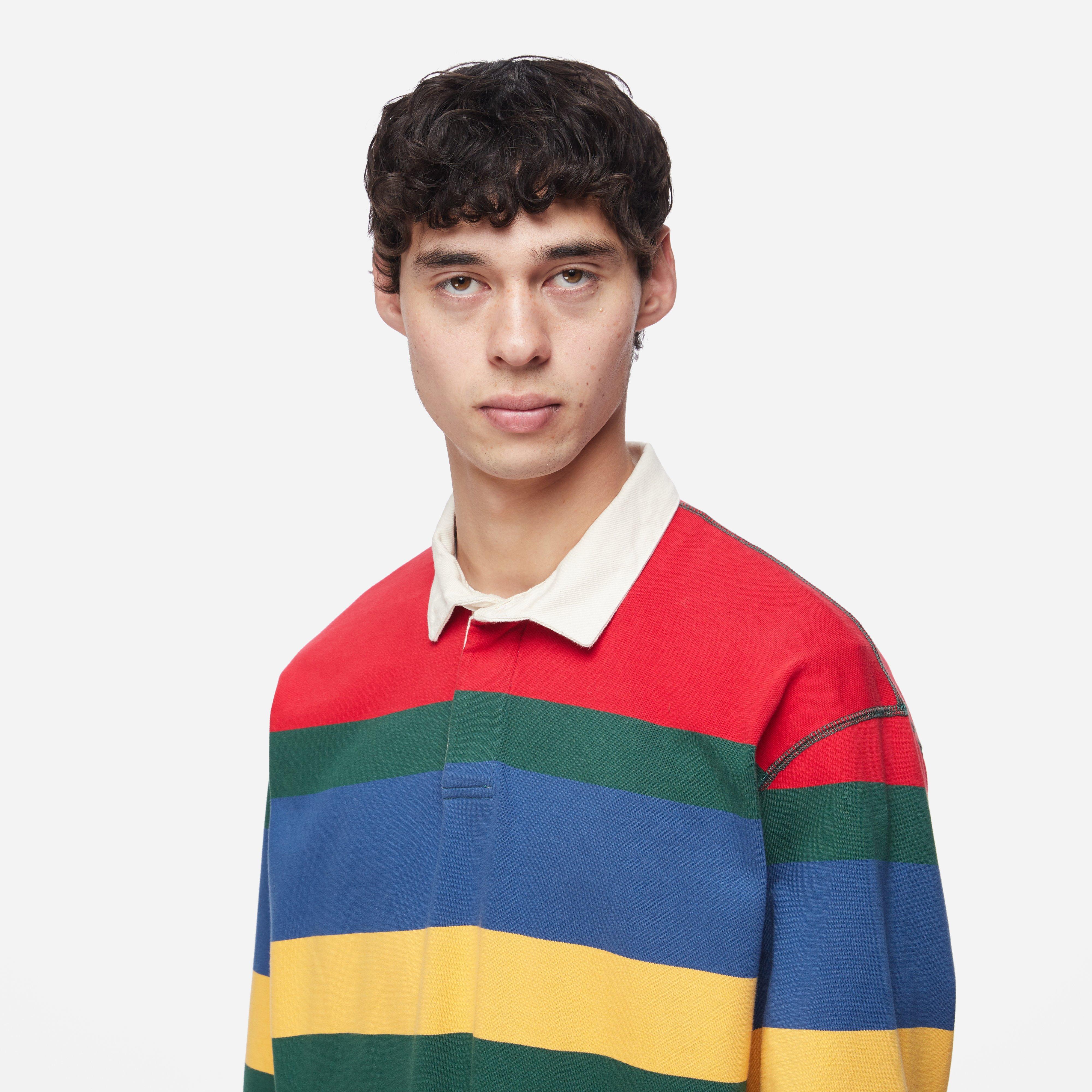 Multi Drakes Stripe Rugby Shirt | HIP