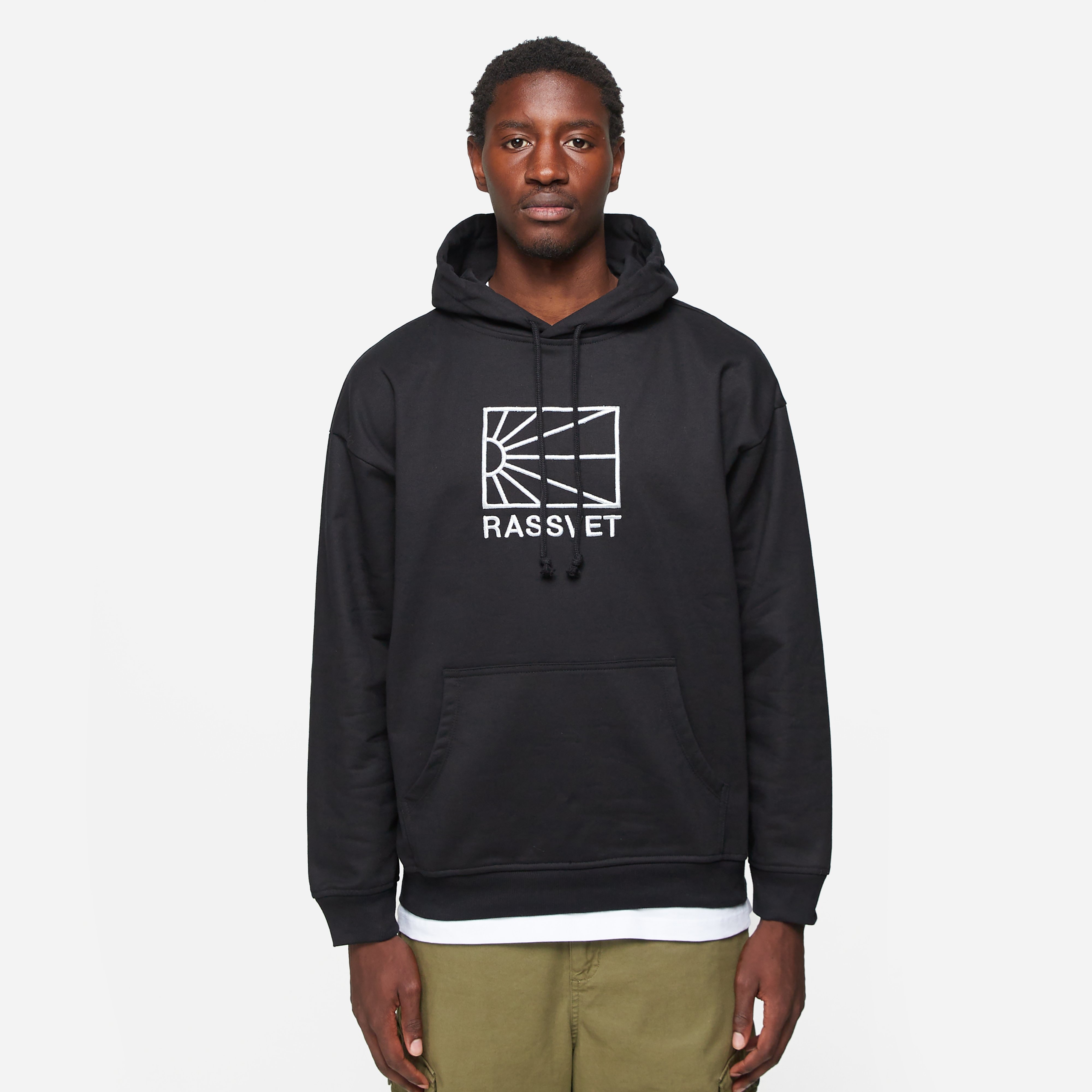 RASSVET Printed Sweatshirt, Trainer, Men's XL Size cotton black type Vintage Second Hand