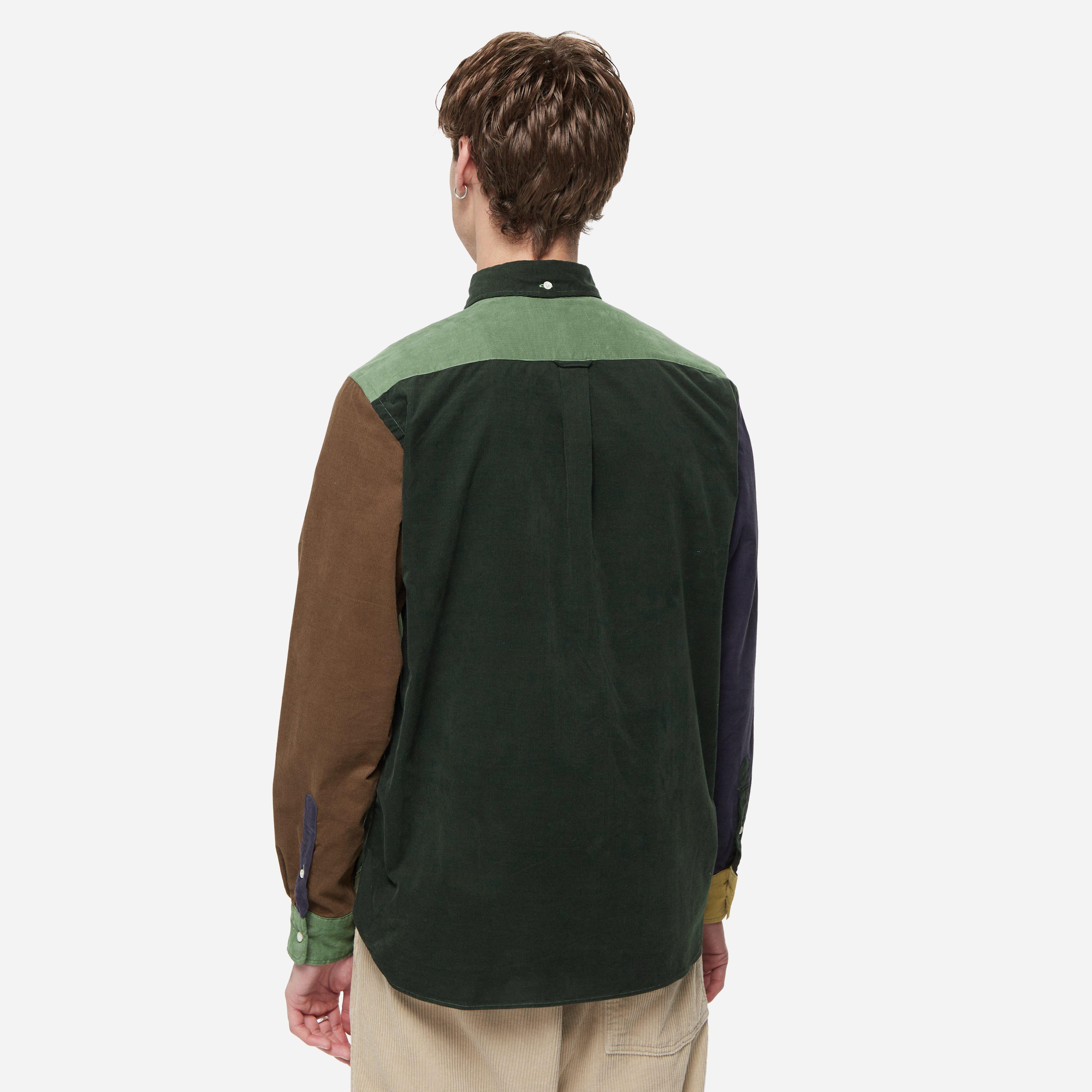 Beams Plus Cord Panel Button Down Shirt