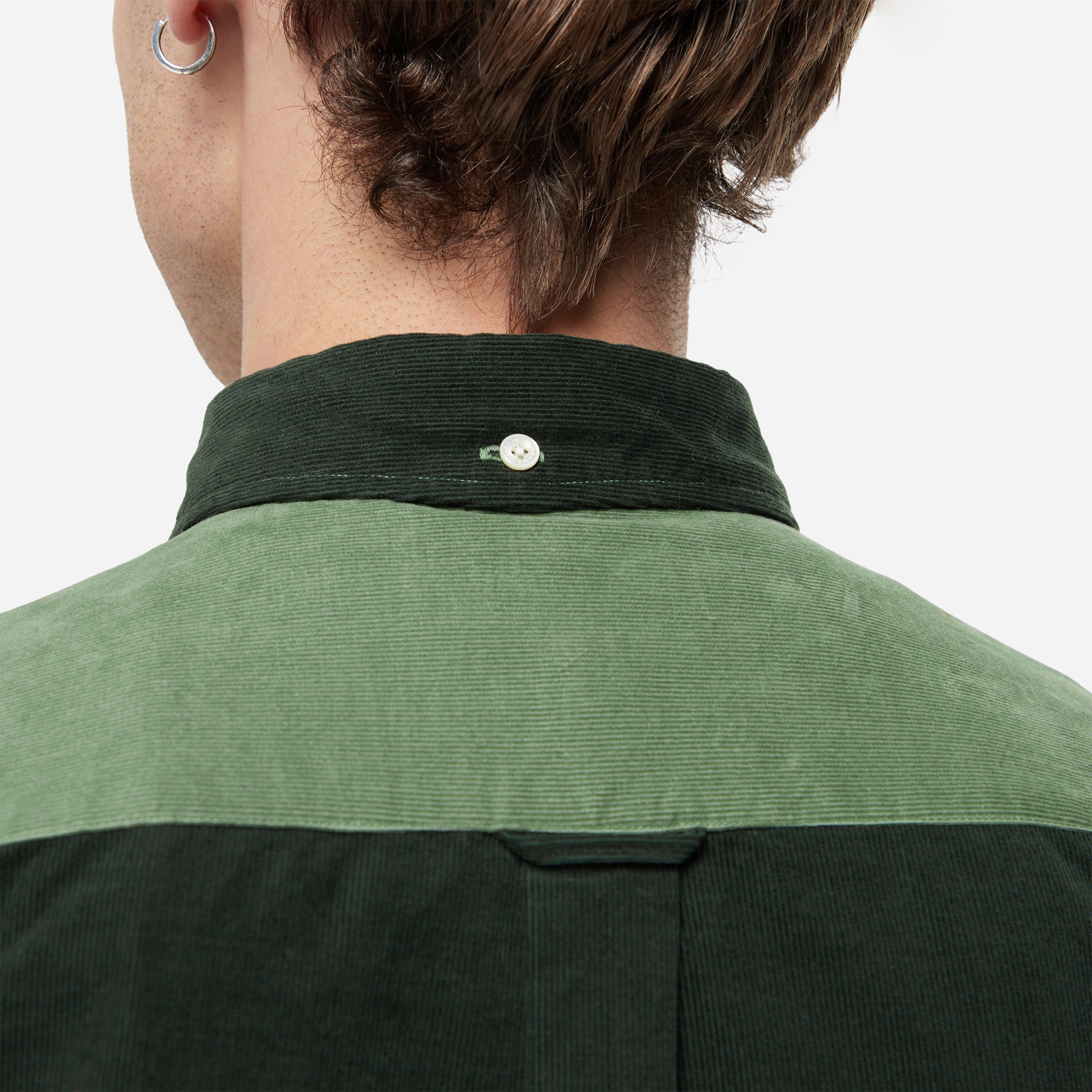 Beams Plus Cord Panel Button Down Shirt